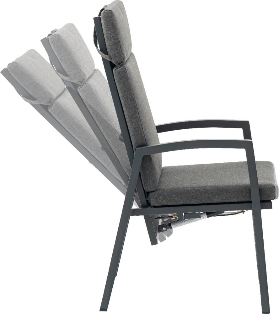 OTTO home Garten-Essgruppe »Maruja« Set, 6x Sessel, 6x Auflage, 1x Tisch, 13 tlg. bestehend aus 1 Tisch, 6 Stühlen und 6 Sitzauflagen