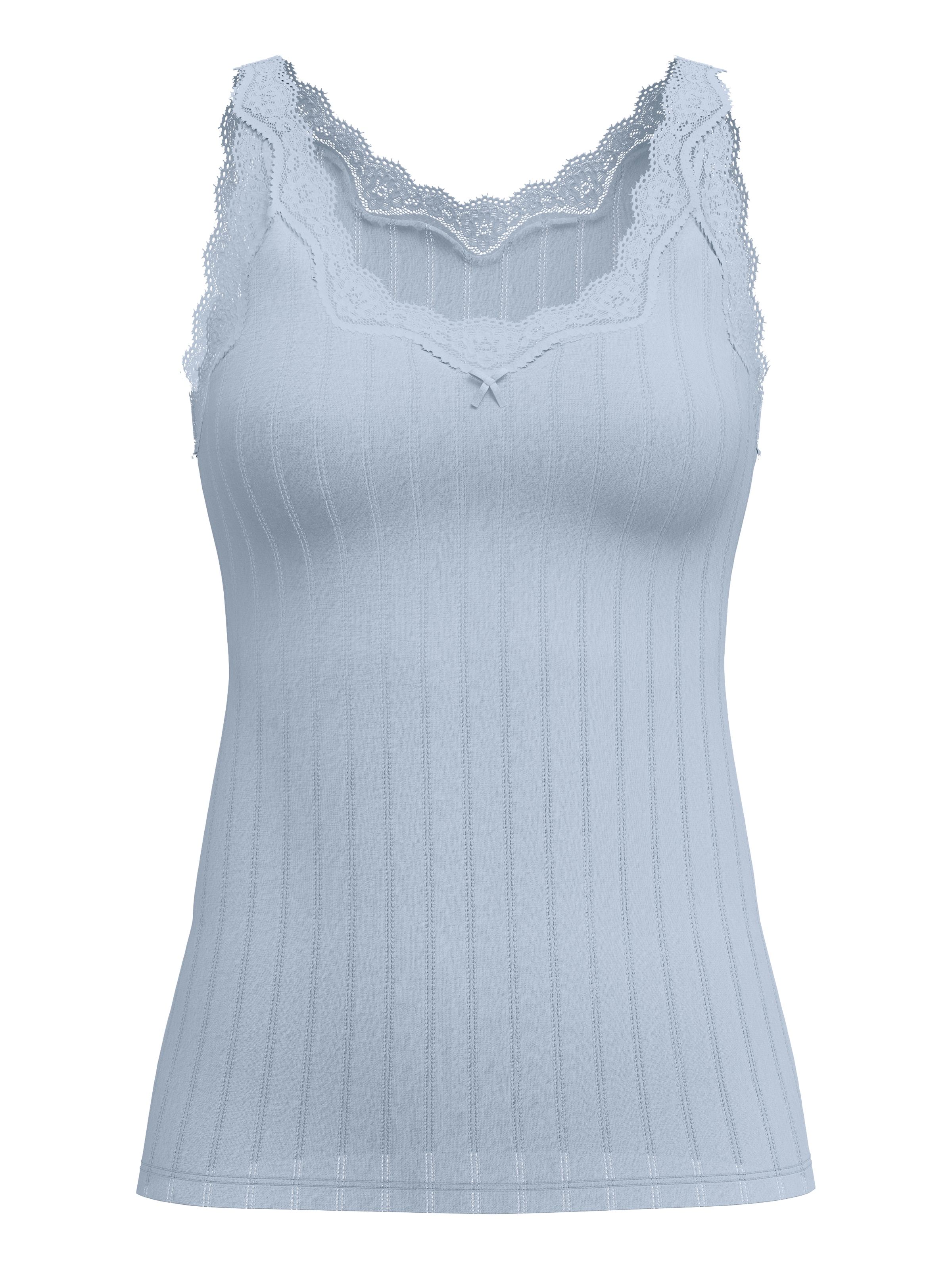 CALIDA Trägertop »Etude Toujours« zarte Spitze, Nadelstreifen-Design, Cotton-Mix, elastisch