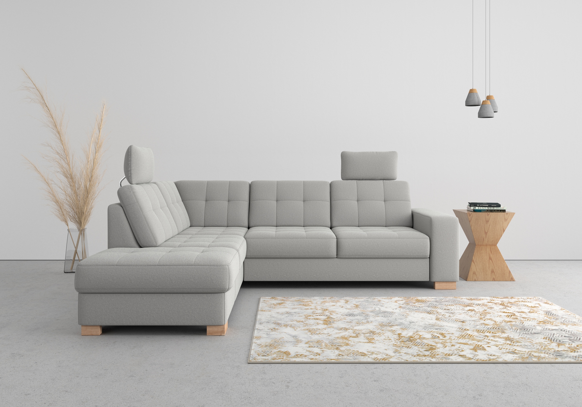 sit&more Ecksofa "Quincy L-Form", wahlweise mit Bettfunktion und Bettkasten günstig online kaufen