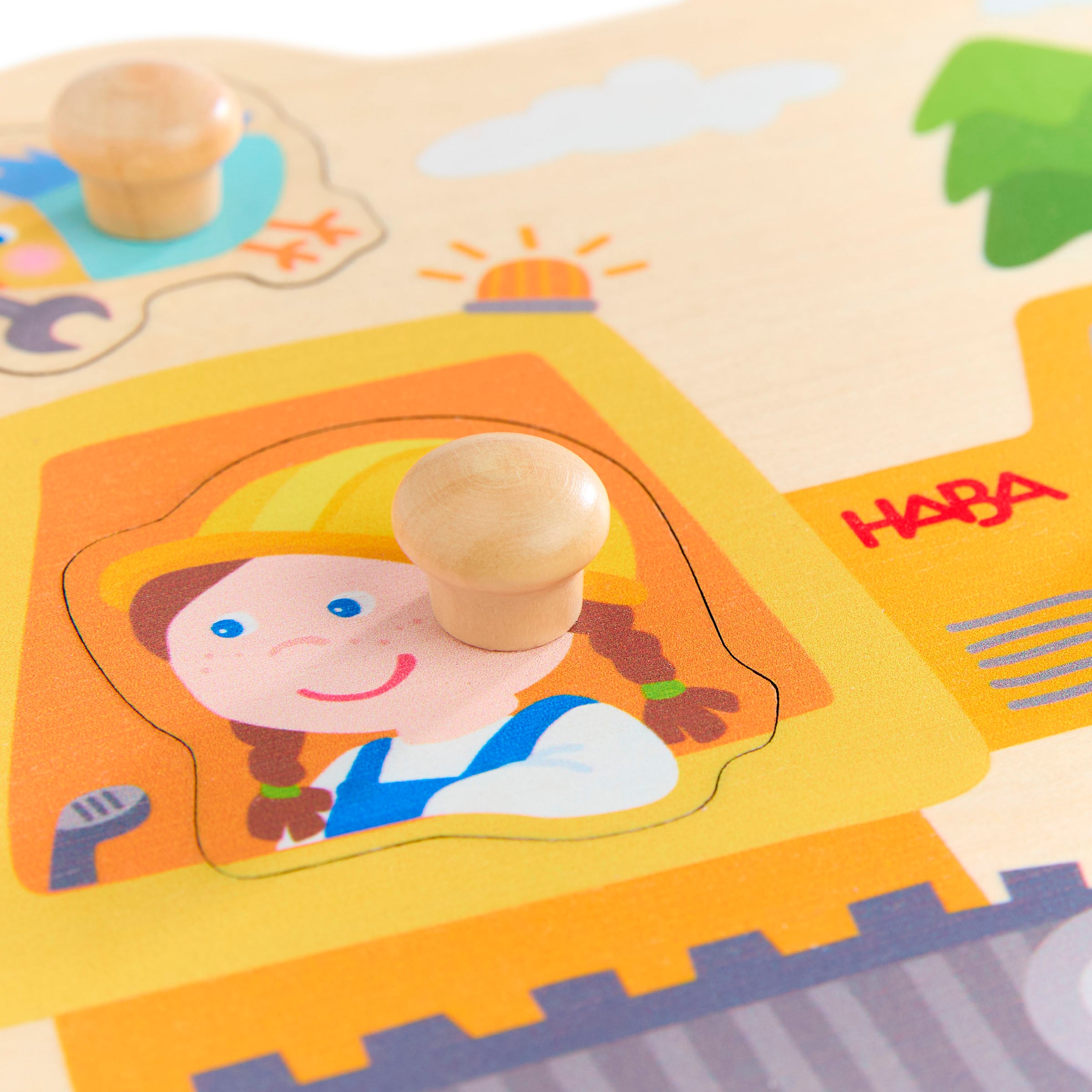 Haba Steckpuzzle »Bagger«, (6 tlg.)