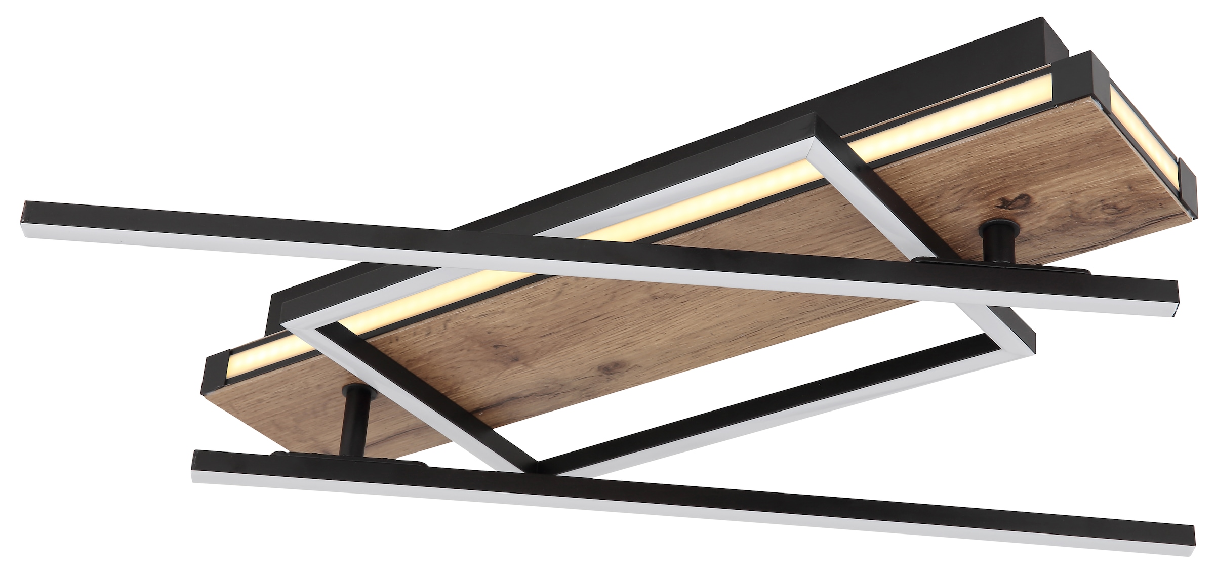 GLOBO LIGHTING LED Deckenleuchte »COLLI« LED-Modul Warmweiß Deckenlampe/Wohnzimmer/Schlafzimmer/modern/Holz