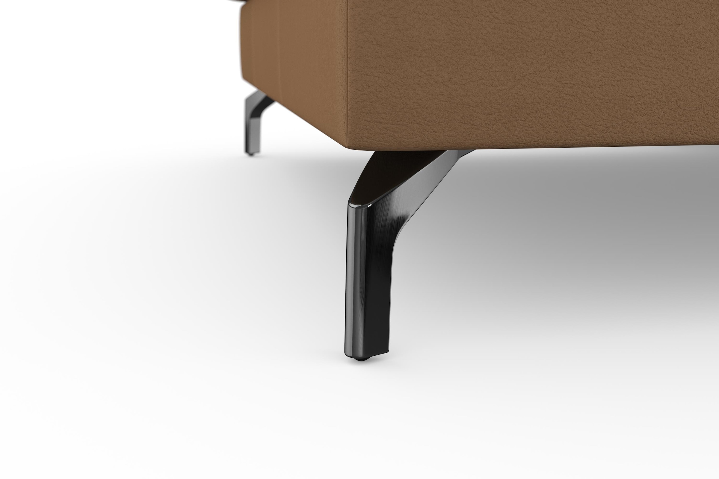 sit&more Ecksofa »Bendigo L-Form«, inklusive Sitztiefenverstellung, Bodenfreiheit 12 cm, in 2 Fußfarben
