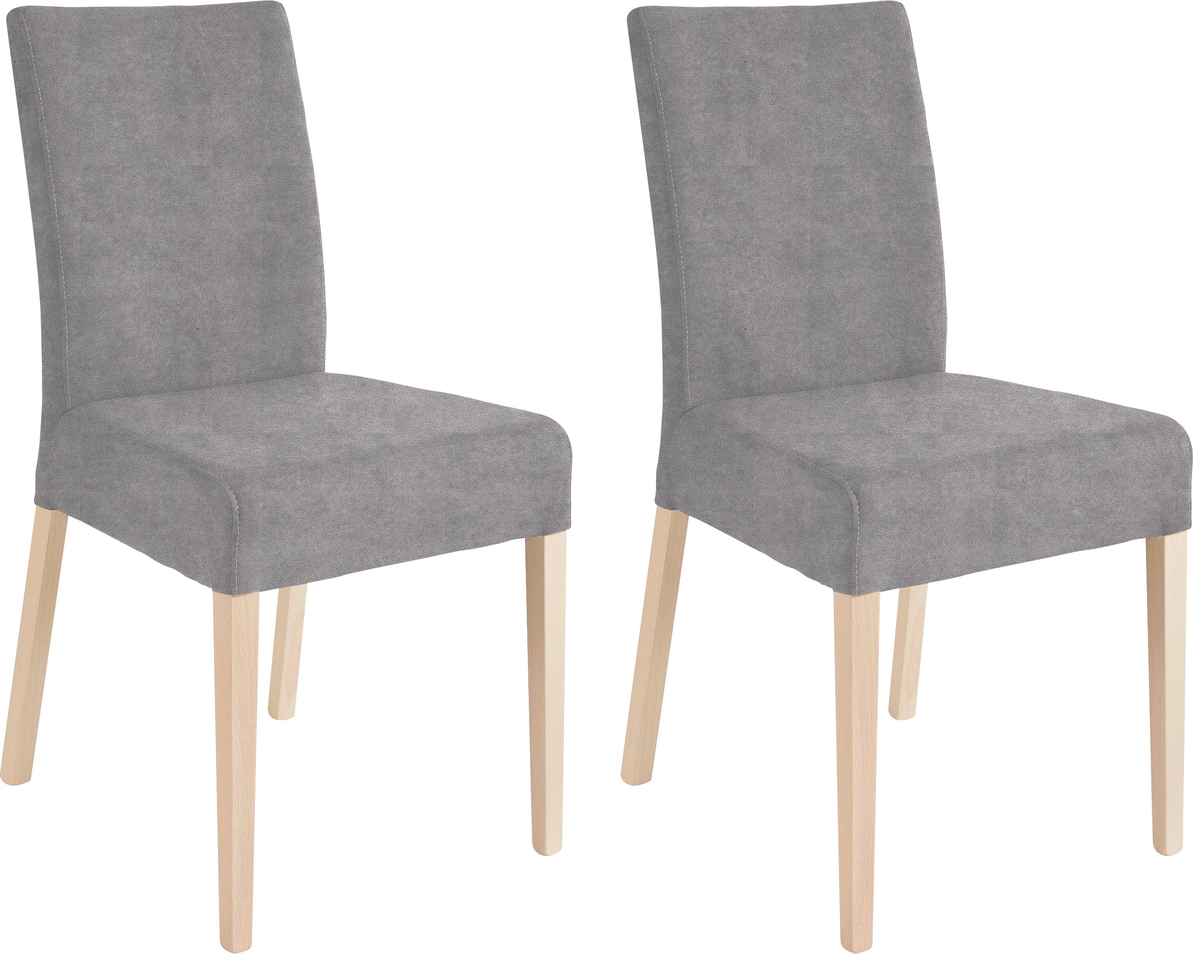 Home affaire 4-Fußstuhl »Umag« (Set) 2 Stk. Microfaser Sitz und Rücken gepo günstig online kaufen