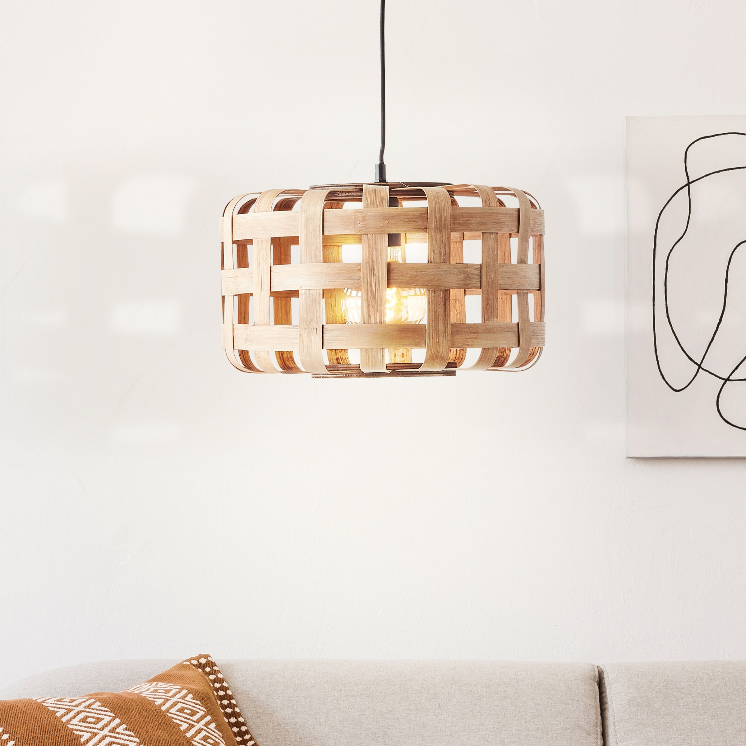 Brilliant Pendelleuchte »Woodline«, 1 flammig, Leuchtmittel E27   ohne Leuc günstig online kaufen