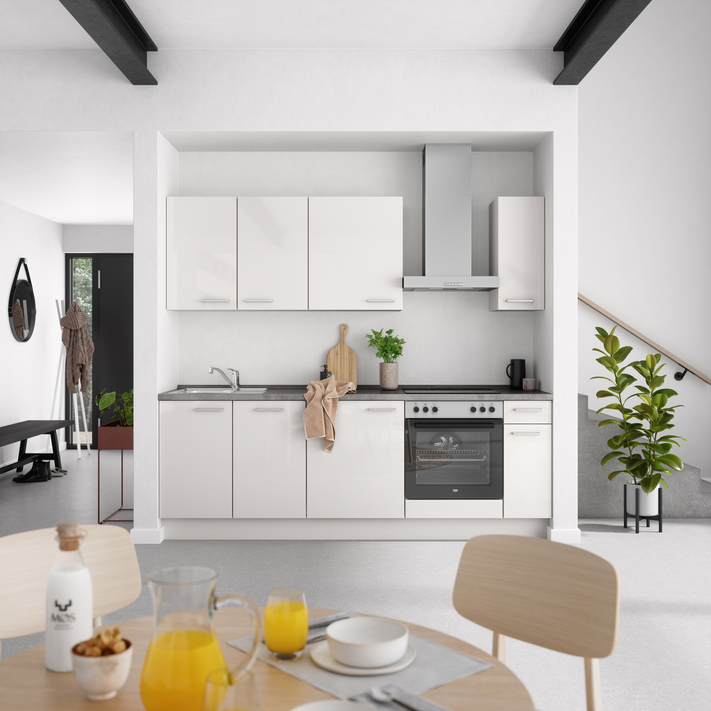 nobilia® Küchenzeile »"Flash I"«, vormontiert, Ausrichtung wählbar, Breite 240 cm, wahlw. mit E-Geräten