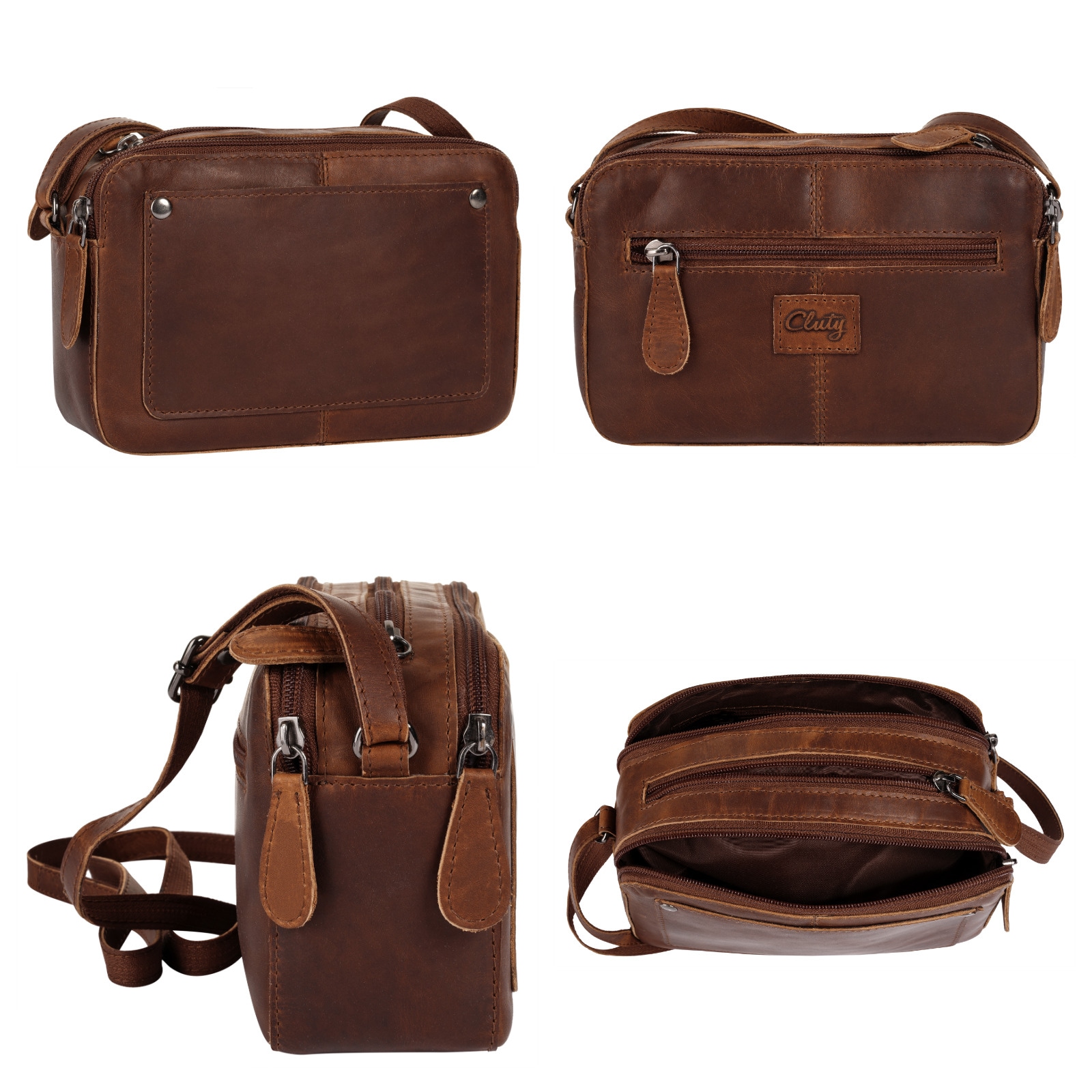 Cluty Umhängetasche echt Leder