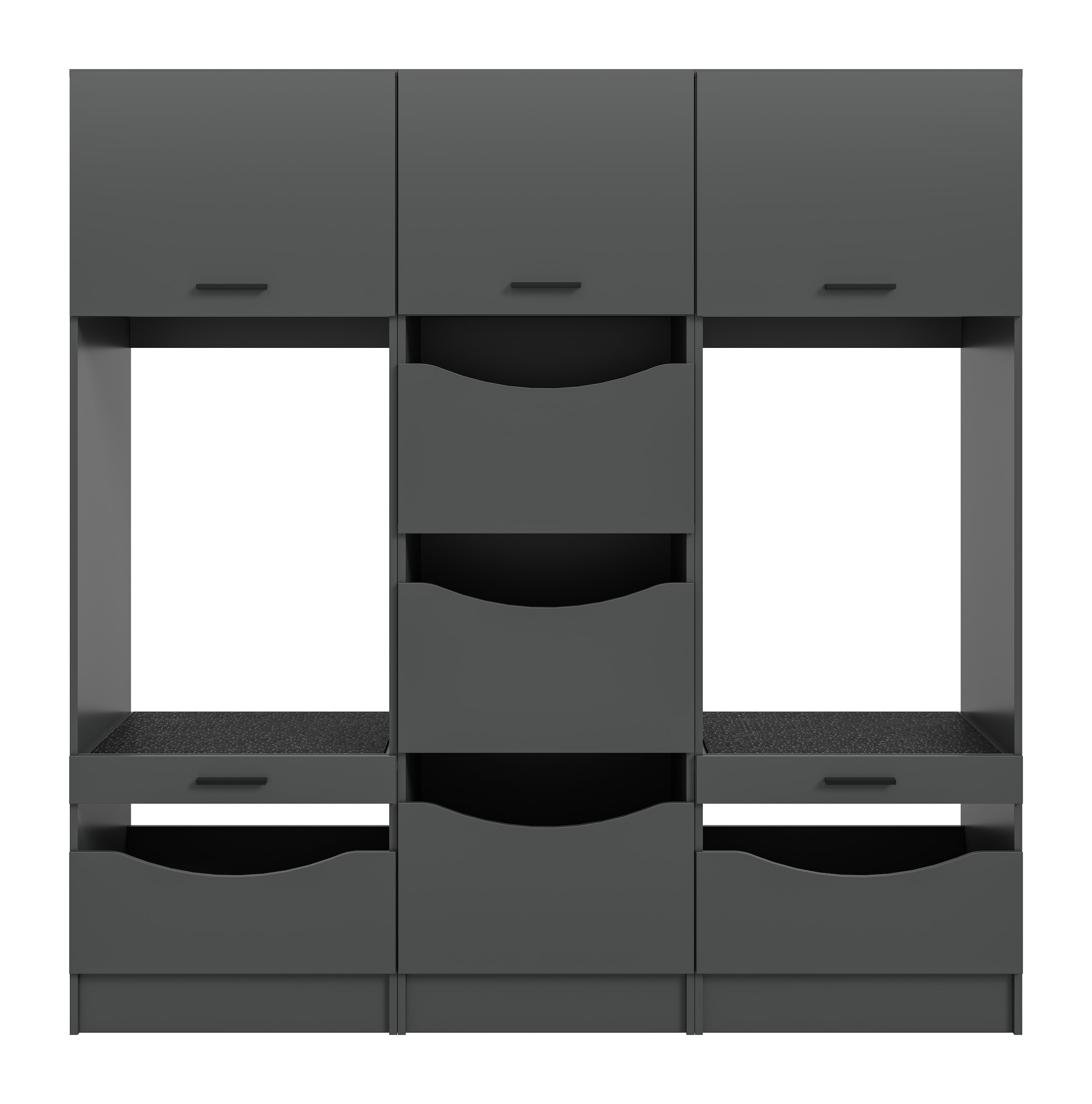 welltime Badmöbel-Set »FALAS, TOPSELLER!, 3-teilig, Hauswirtschaftsraum Set, Breite 192 cm« 2x Waschmaschinenumbau- & 1x Wäscheschrank, 