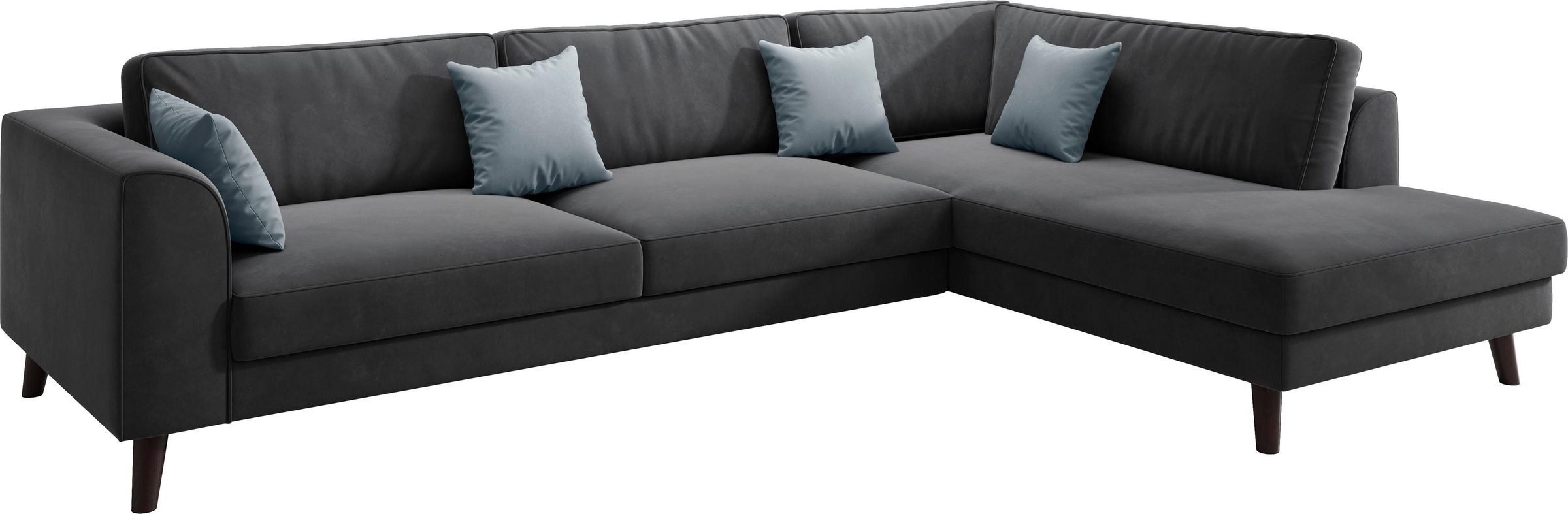 Home affaire Ecksofa »Laurentia, L-Form« mit 4 Zierkissen, Ottomane links o günstig online kaufen