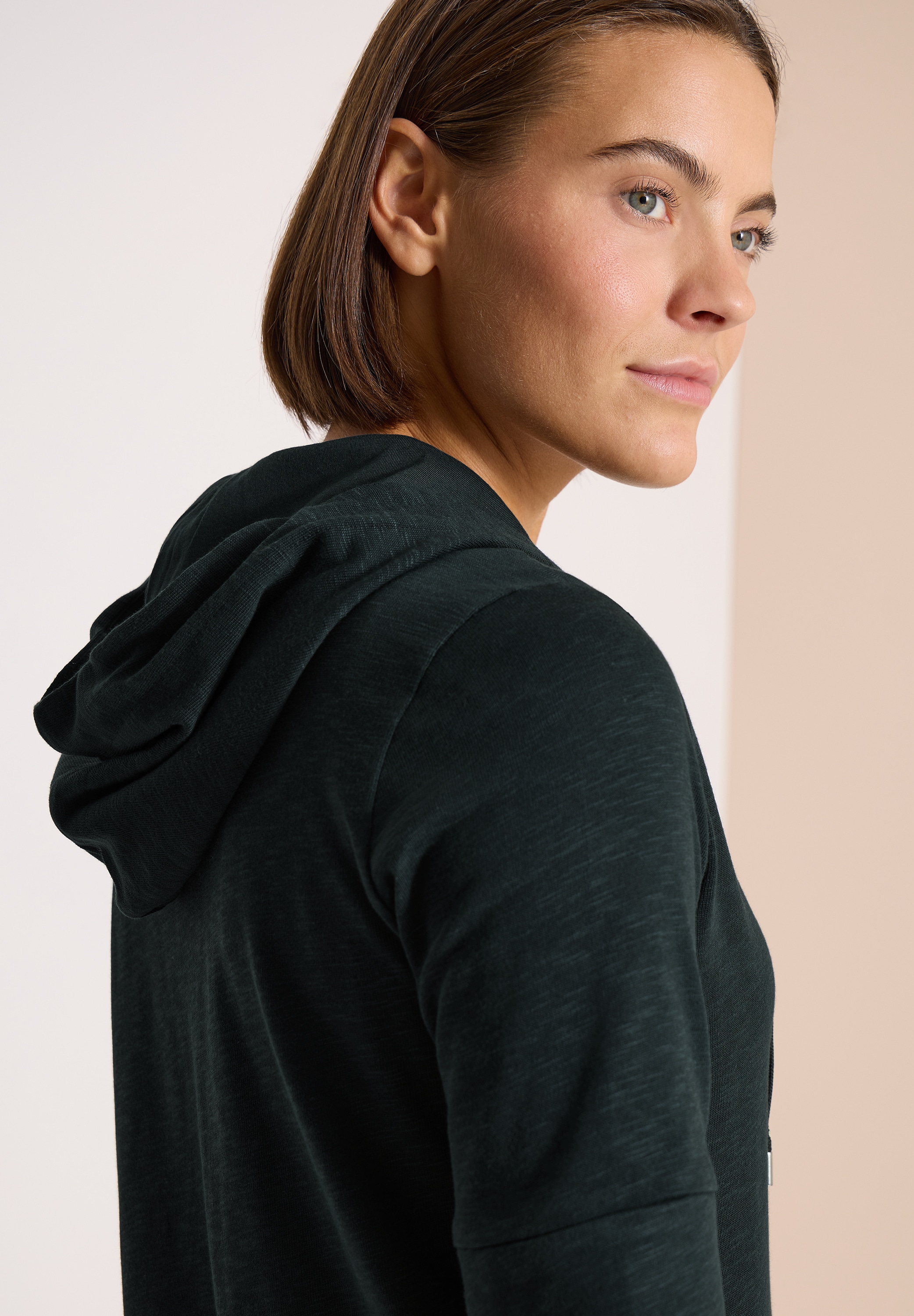 Cecil Sweatjacke mit Hoodie und Zipper