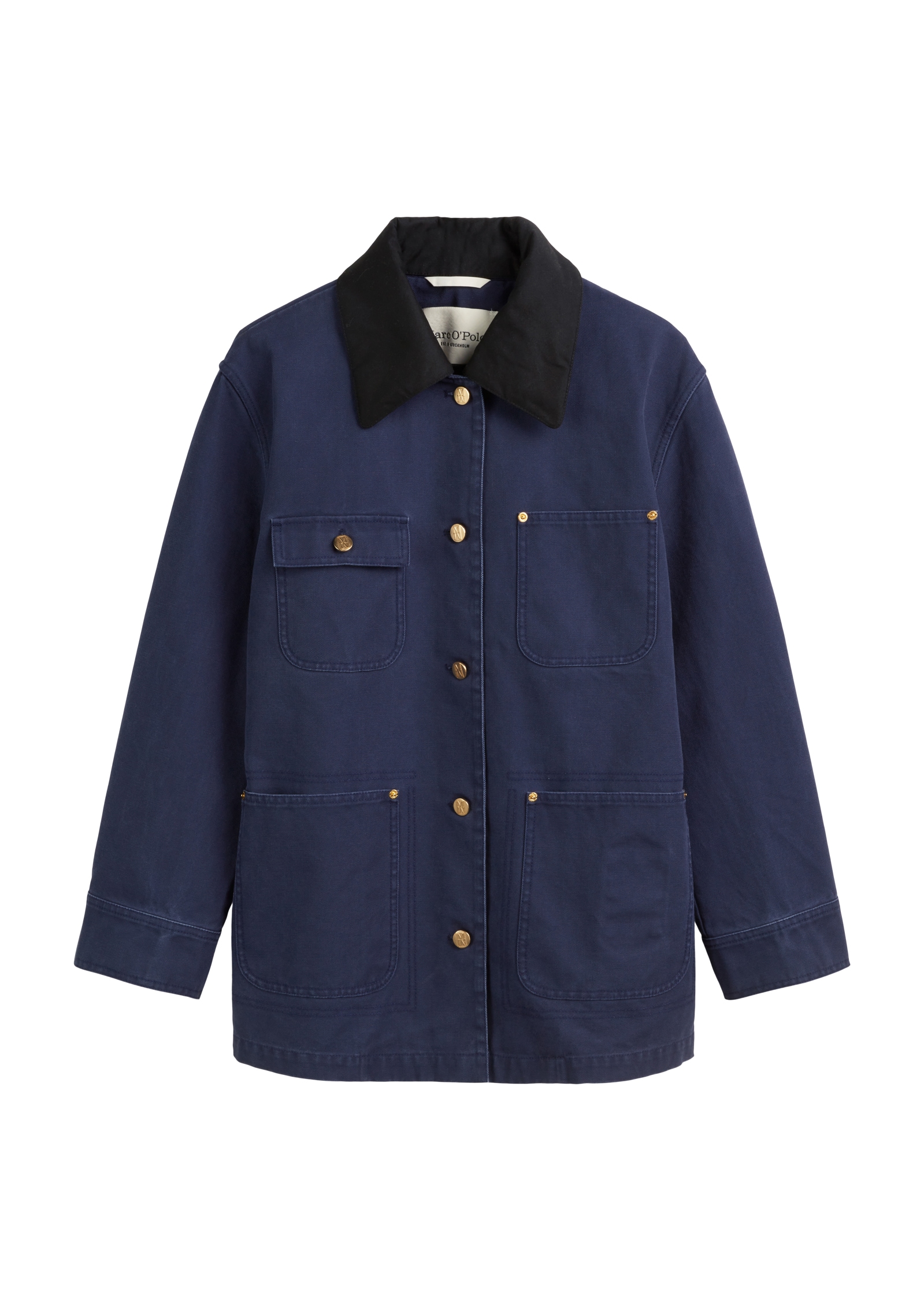 Marc O'Polo Canvasjacke, mit farblich abgesetztem Kragen