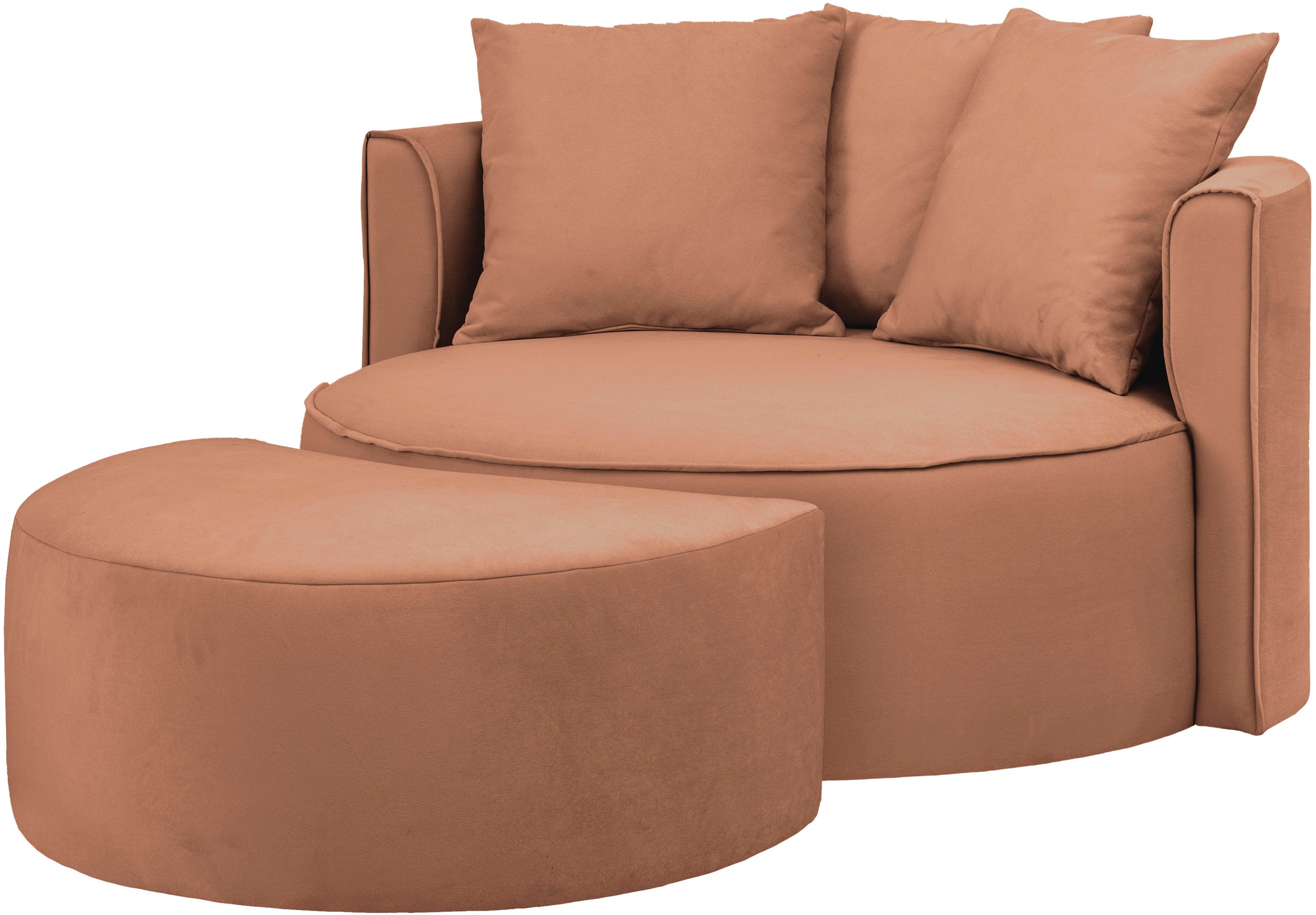 LeGer Home by Lena Gercke XXL-Sessel »ISALIE, Rundsessel mit Hocker, Lesese günstig online kaufen