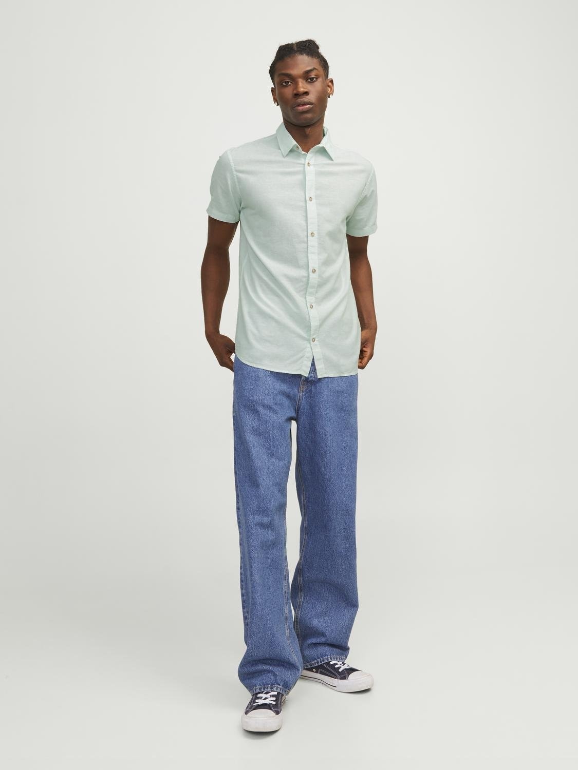 Jack & Jones Kurzarmhemd »JJESUMMER LINEN BLEND SHIRT SS SN«
