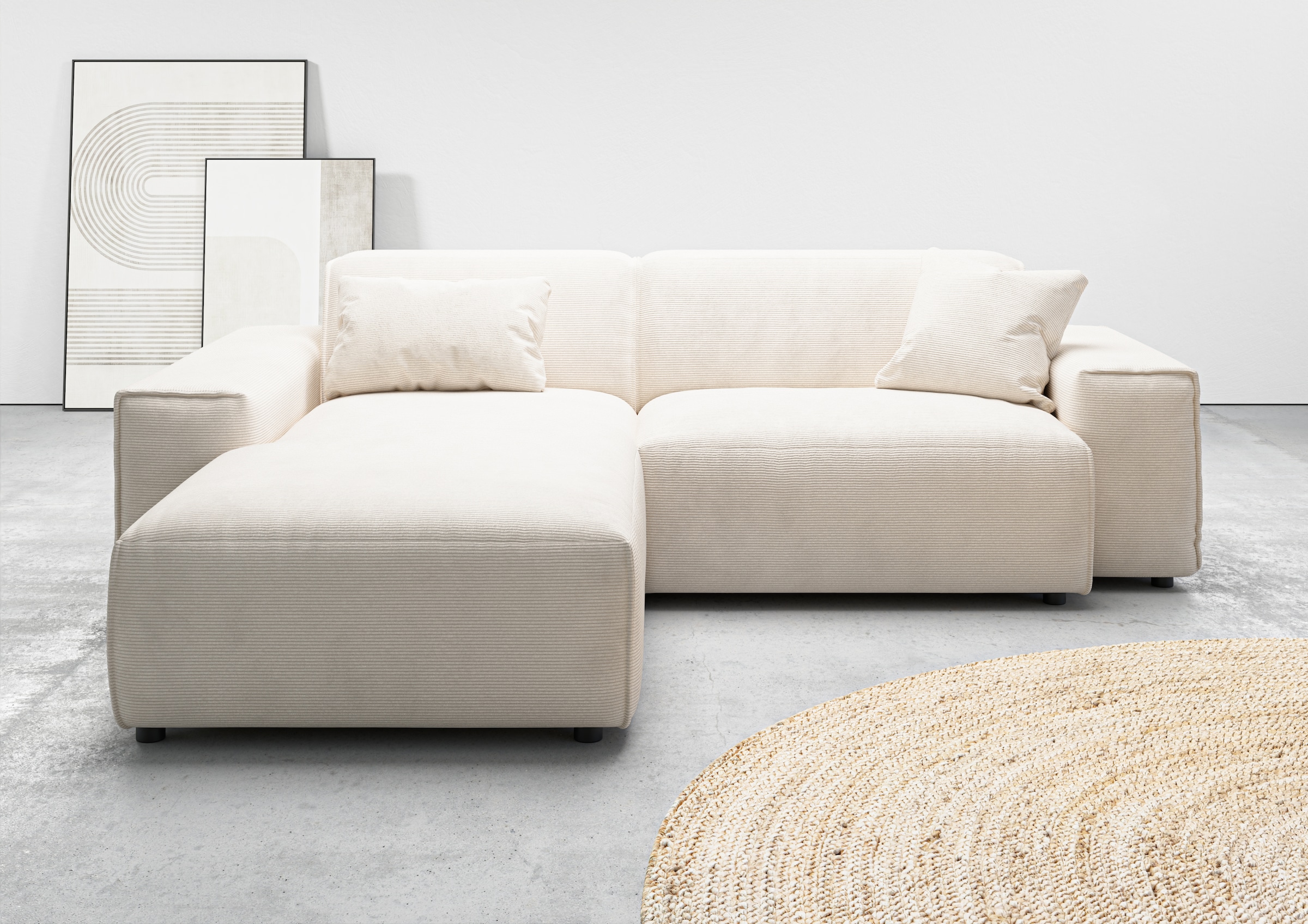 andas Ecksofa »Glimminge L-Form auch in Breitcord, Feincord + Easy care-Bez günstig online kaufen