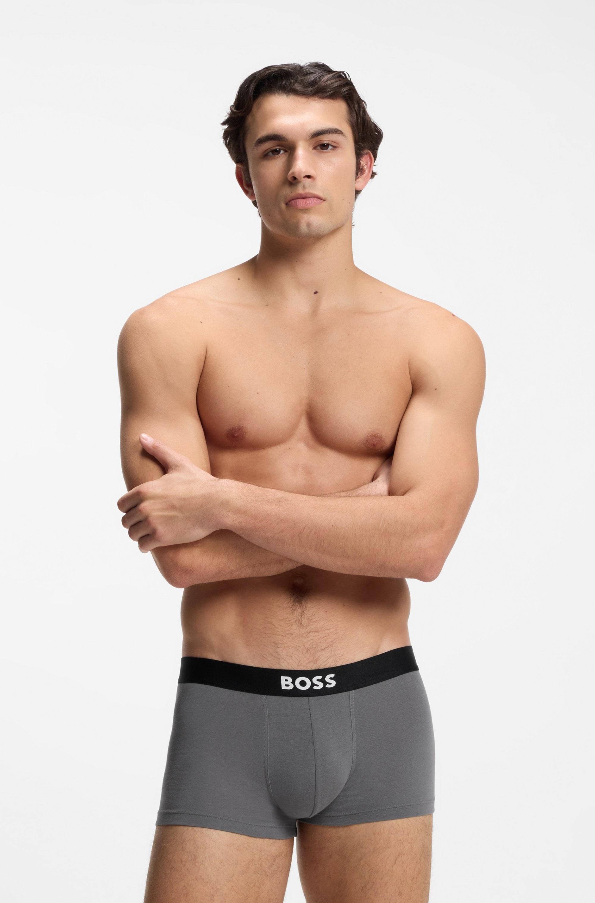 BOSS Trunk »Trunk 3P BOSS ONE« 3 Stk. mittlere Bundhöhe, 1x gemustert, 2x unifarben