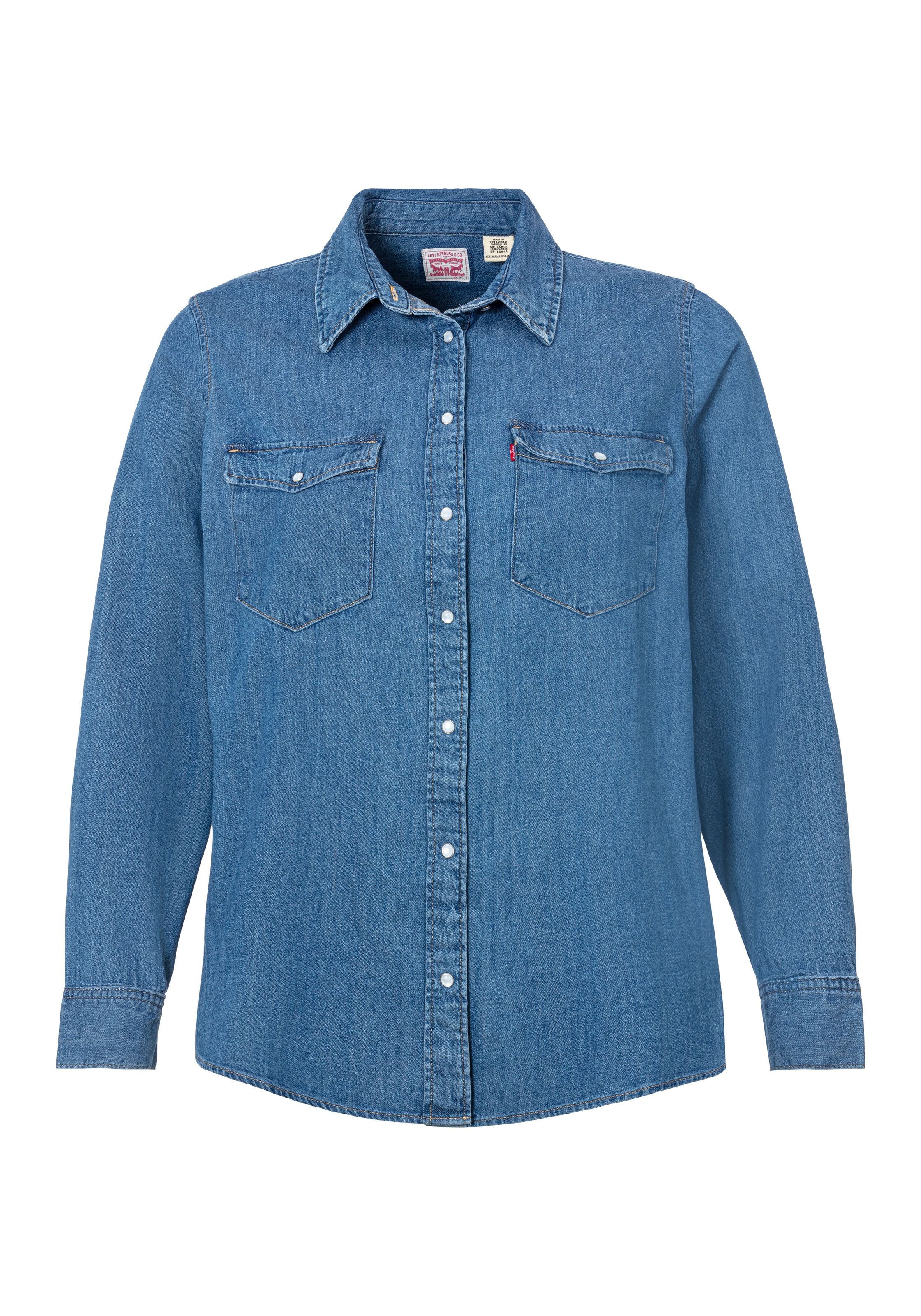 Levi's® Plus Jeansbluse »ESSENTIAL WESTERN«, mit zwei Brusttaschen und Druckknöpfen