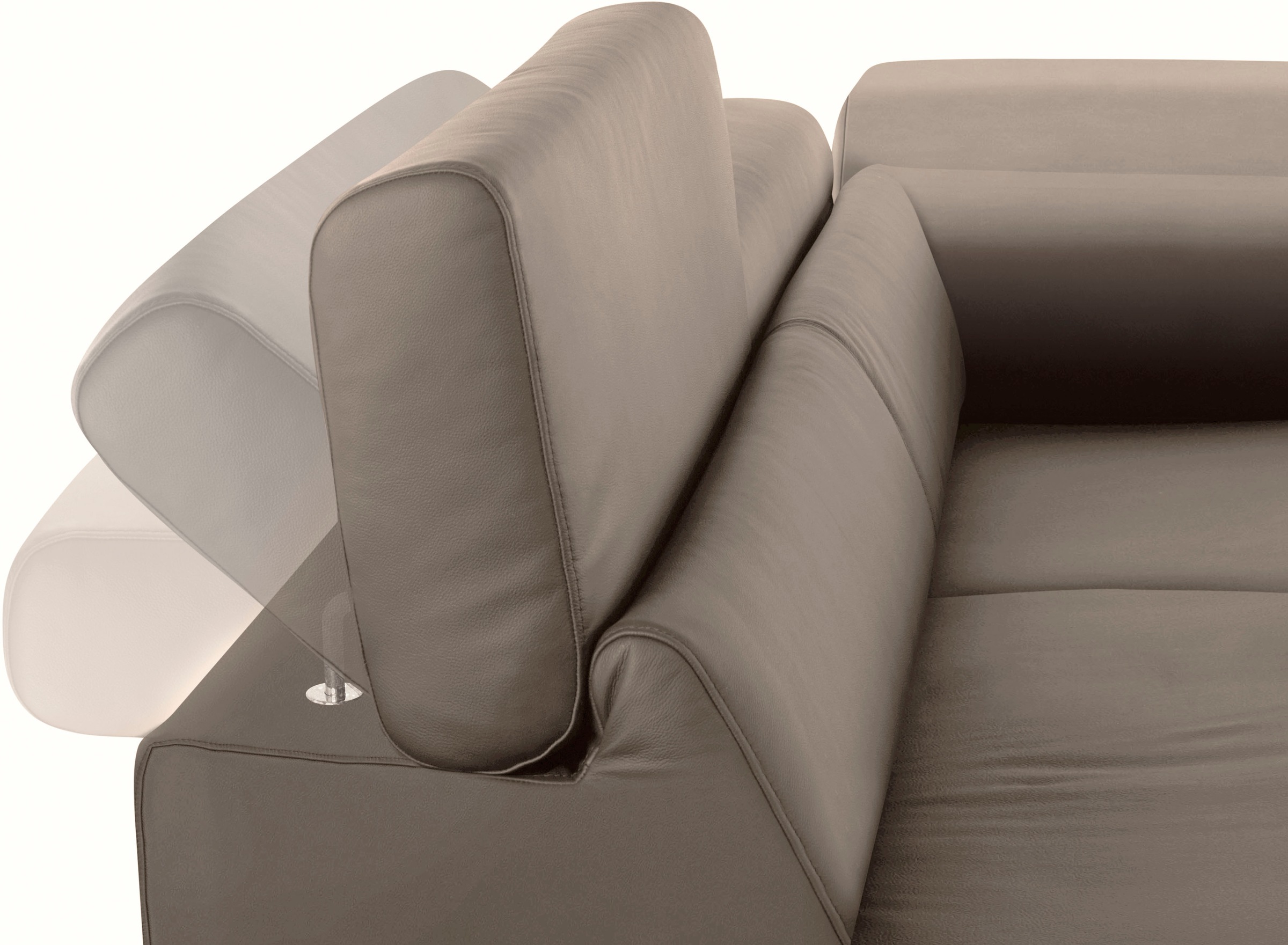 W.SCHILLIG Ecksofa »finn, Designsofa mit tollem Sitzkomfort, bequem, L-Form«, German Design Award 2016, Fußgestell Nussbaum natur, Breite 281 cm