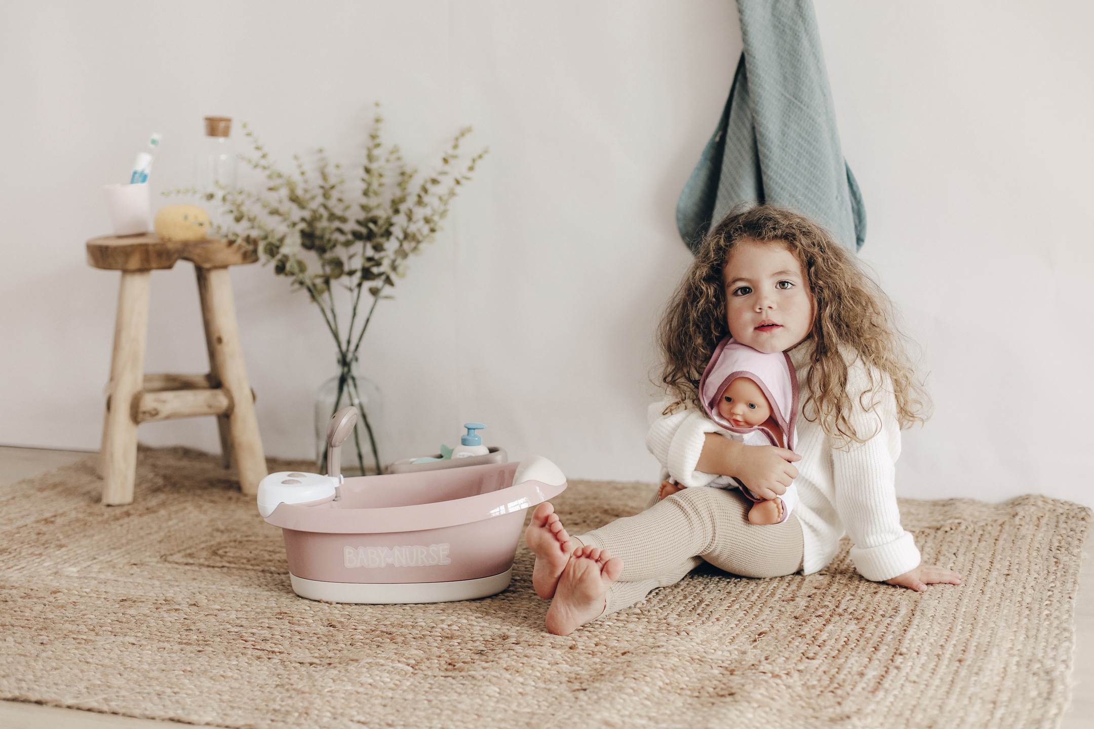 Smoby Puppen Badewanne »Baby Nurse, elektronische Puppen-Badewanne, rosa«, mit Lichteffekten