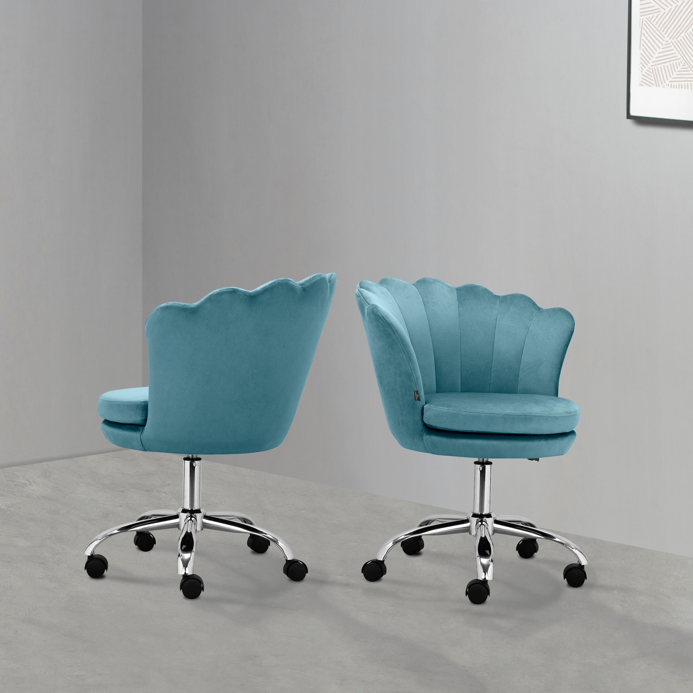Leonique Bürostuhl »Helleu«, aus Gestell bestellen drehbar, enthältlich, Farbvarianten Sitzhöhe in Metall, Raten 360° hohenverstellbar, 48-56,5 auf cm verschiedenen