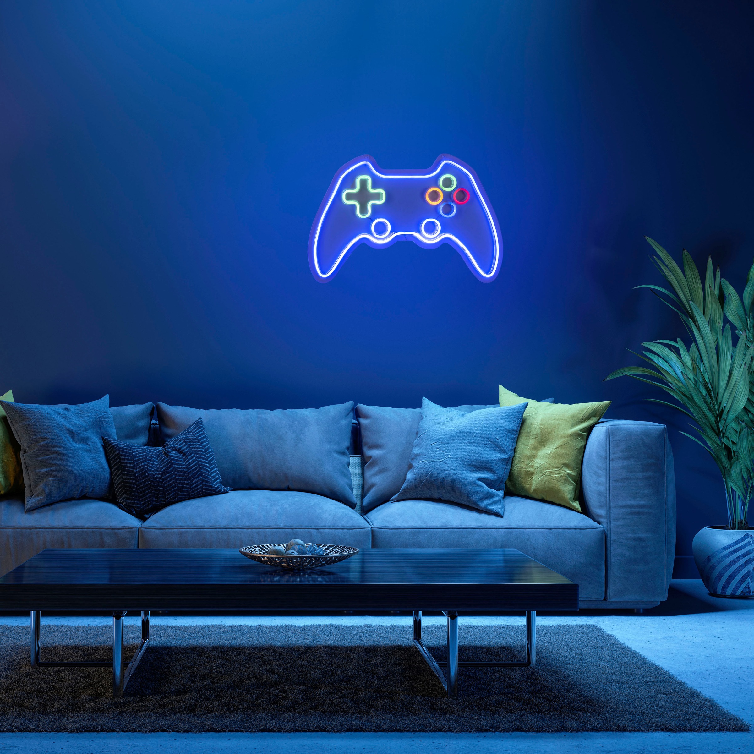 JUST LIGHT LED Wandleuchte »NEON-GAMER«, 1 flammig, Leuchtmittel LED-Board günstig online kaufen