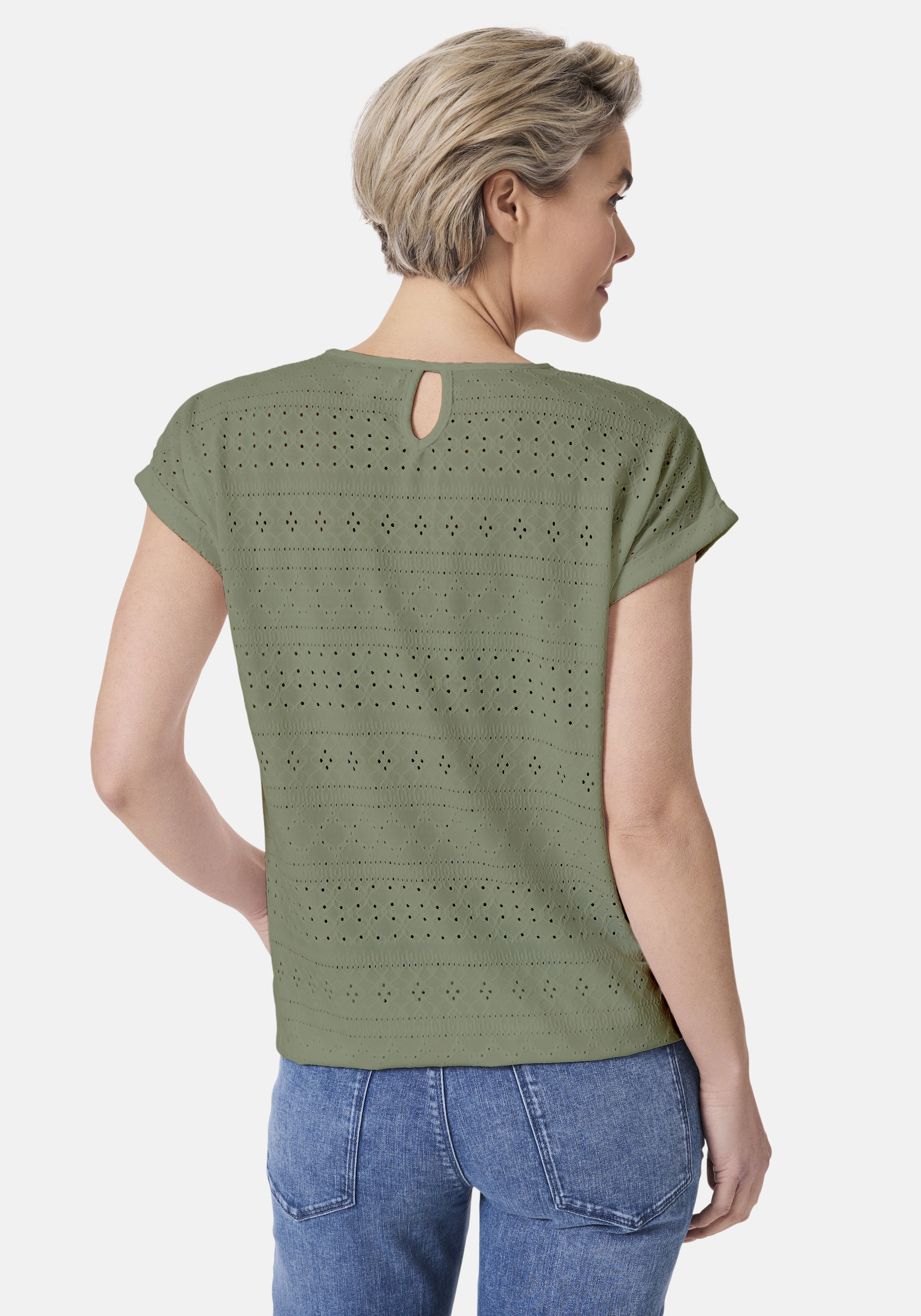 STOOKER WOMEN Kurzarmshirt »STCLEA T-Shirt« Regular Fit T-Shirt mit dezentem Ausbrenner für Damen