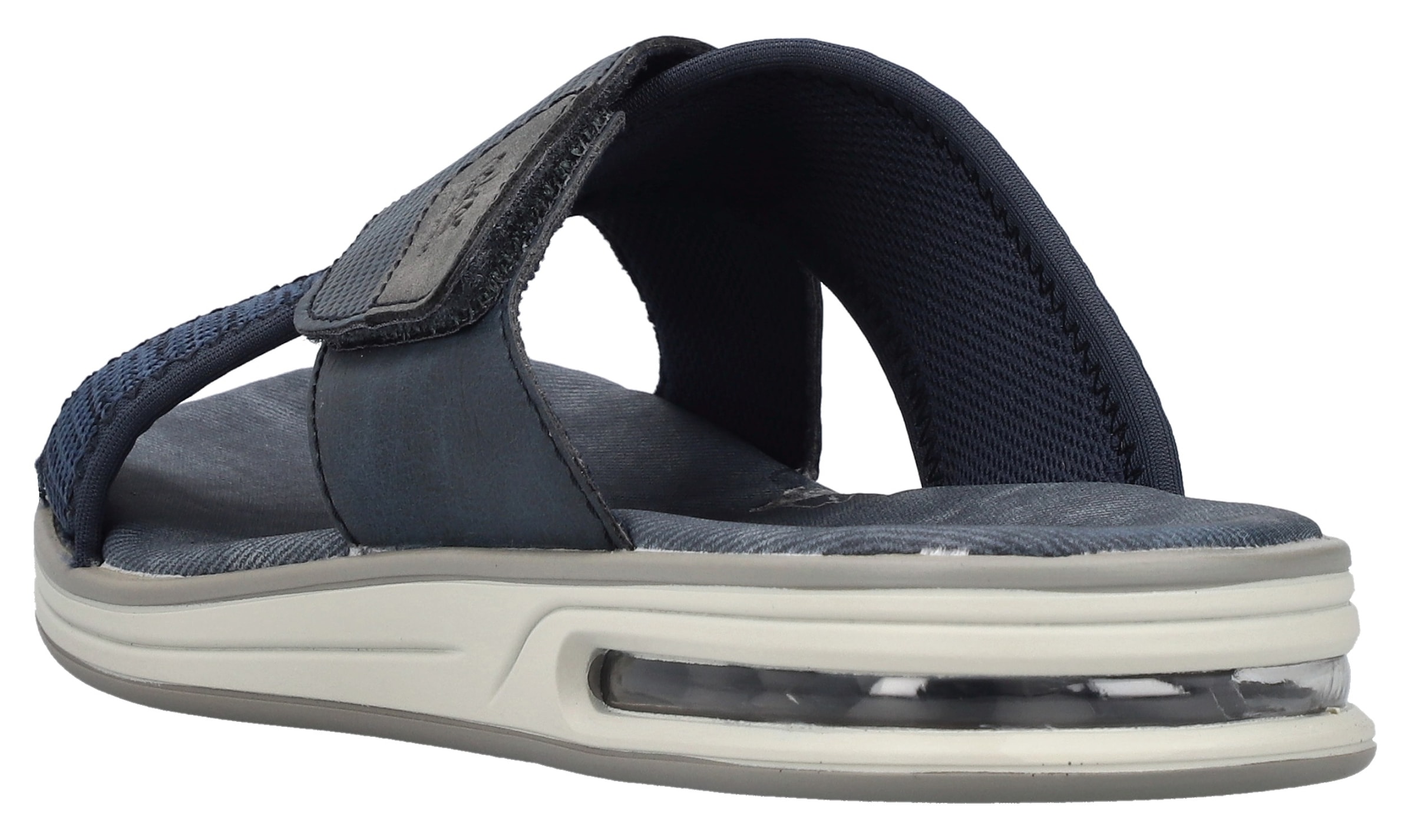 Rieker Pantolette, Sommerschuh, Strandschuh, Schlappen, Hausschuh mit Klettverschluss