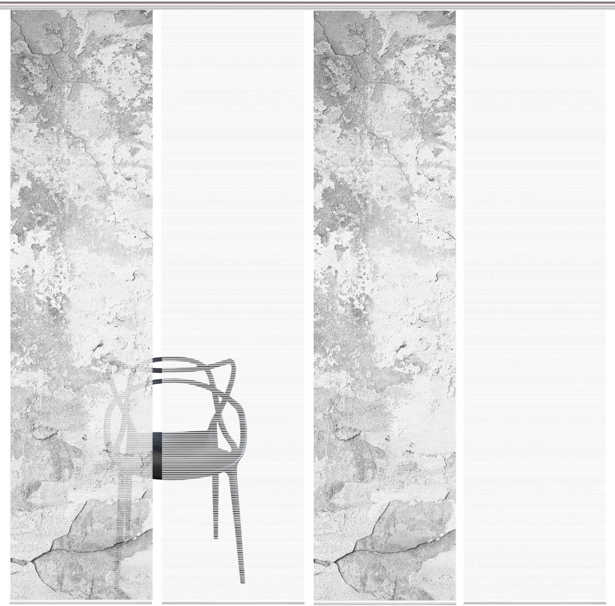 Vision S Schiebegardine »RAGUL 4er SET« Paneelwagen 4 Stk. tlg. Schiebevorh günstig online kaufen