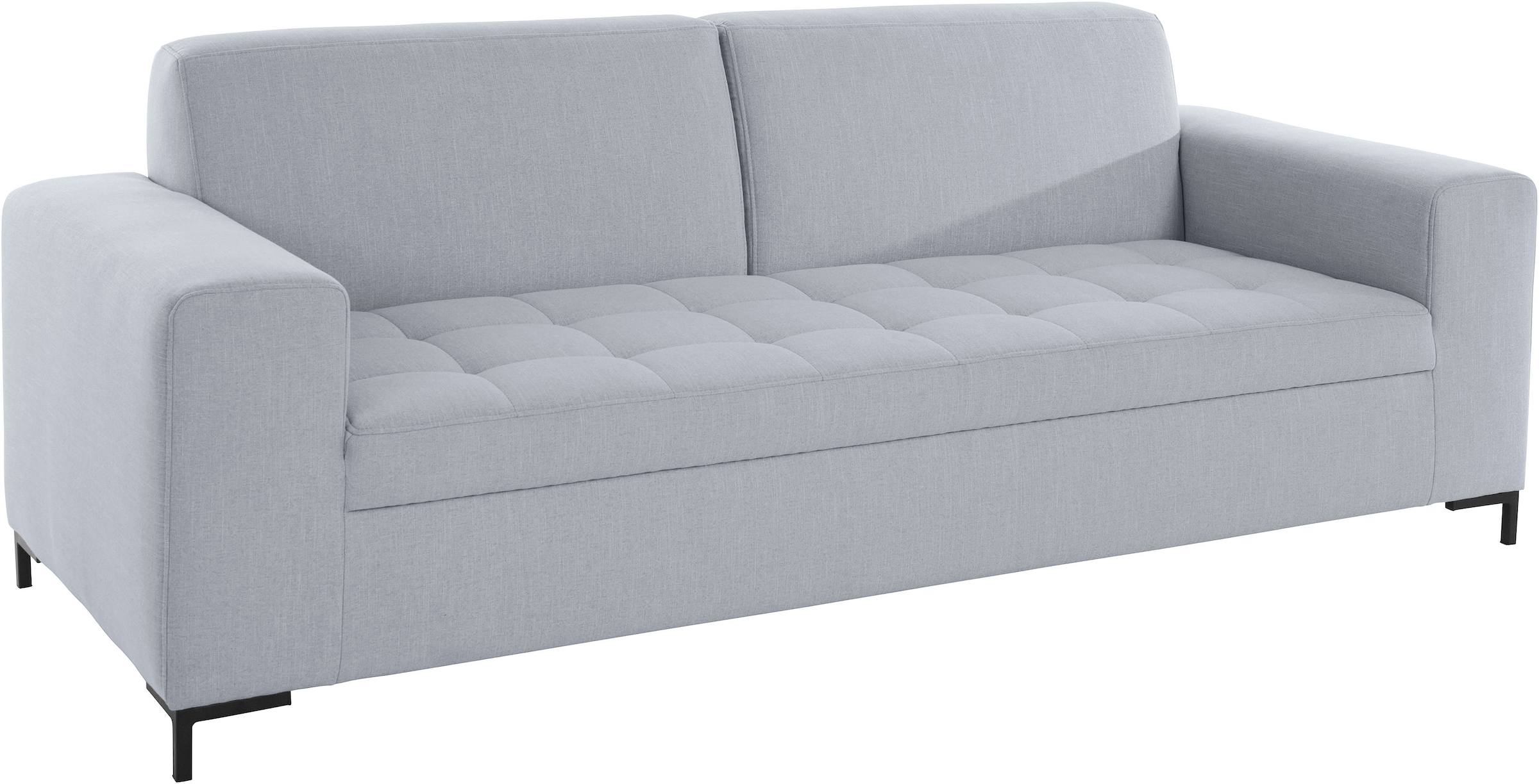 OTTO products 3-Sitzer »Grazzo, zeitlos und elegant, moderne Sitzheftung«, hochwertige Stoffe aus recyceltem Material, Steppung im Sitzbereich