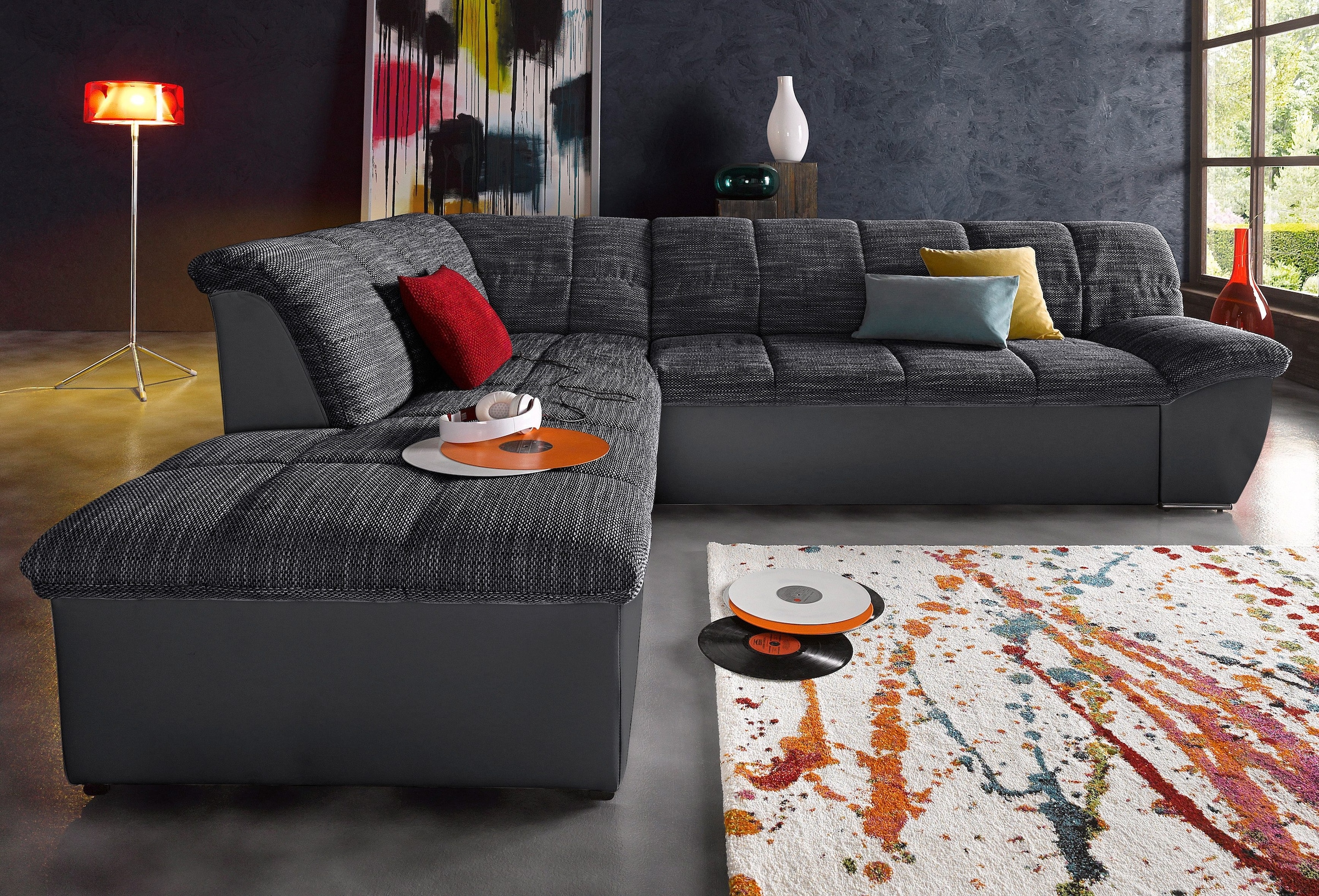 DOMO collection Ecksofa »Splash, aktuelle Sitz- und Rückensteppung, Materia günstig online kaufen