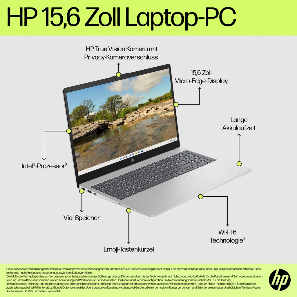 HP Notebook »15-fd0077ng«, 39,6 cm, / 15,6 Zoll, Intel, Core i7, Iris Xe Graphics, 512 GB SSD