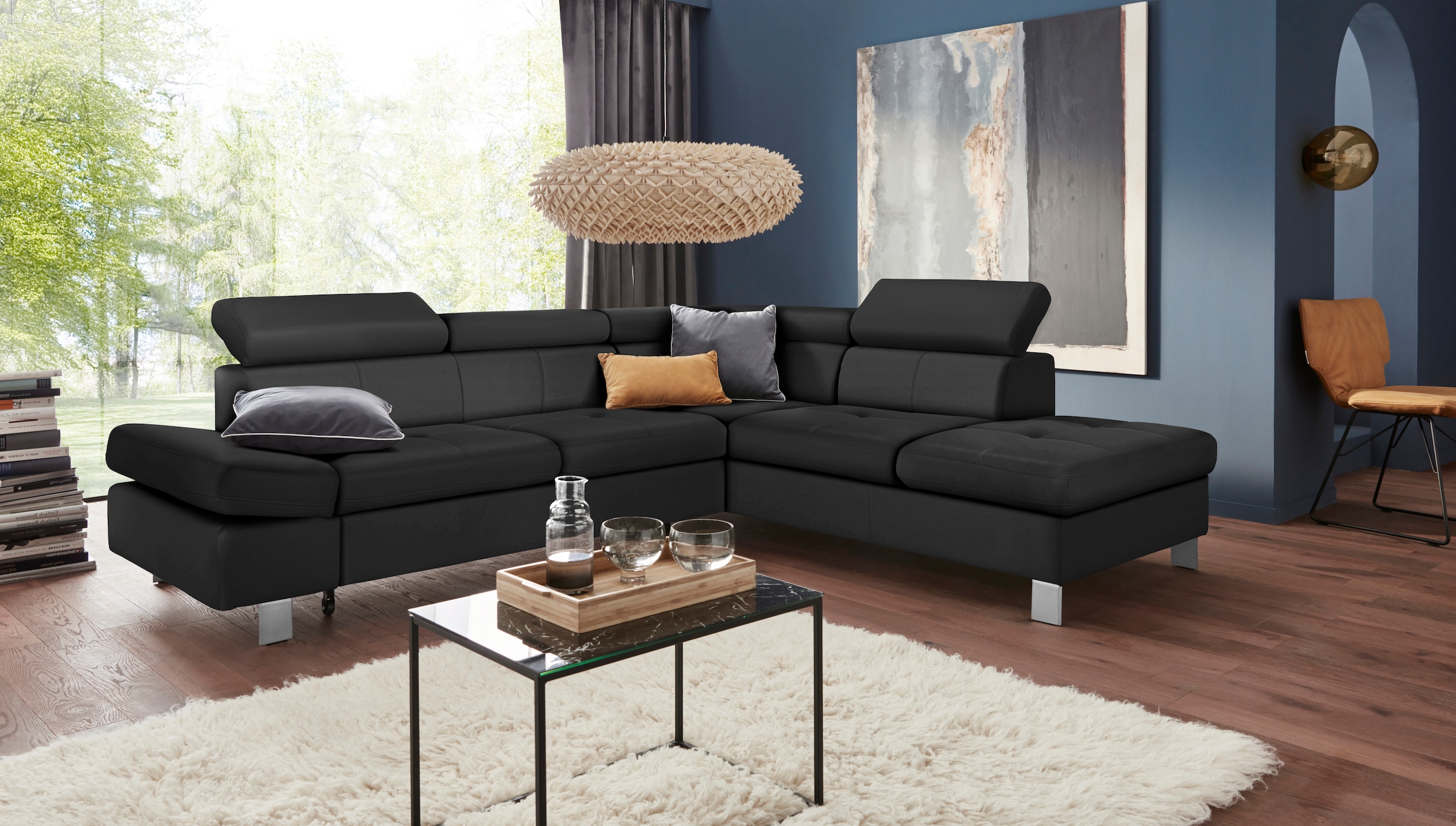 exxpo - sofa fashion Ecksofa »Fiji, L-Form«, mit Kopf- bzw. Rückenverstellu günstig online kaufen