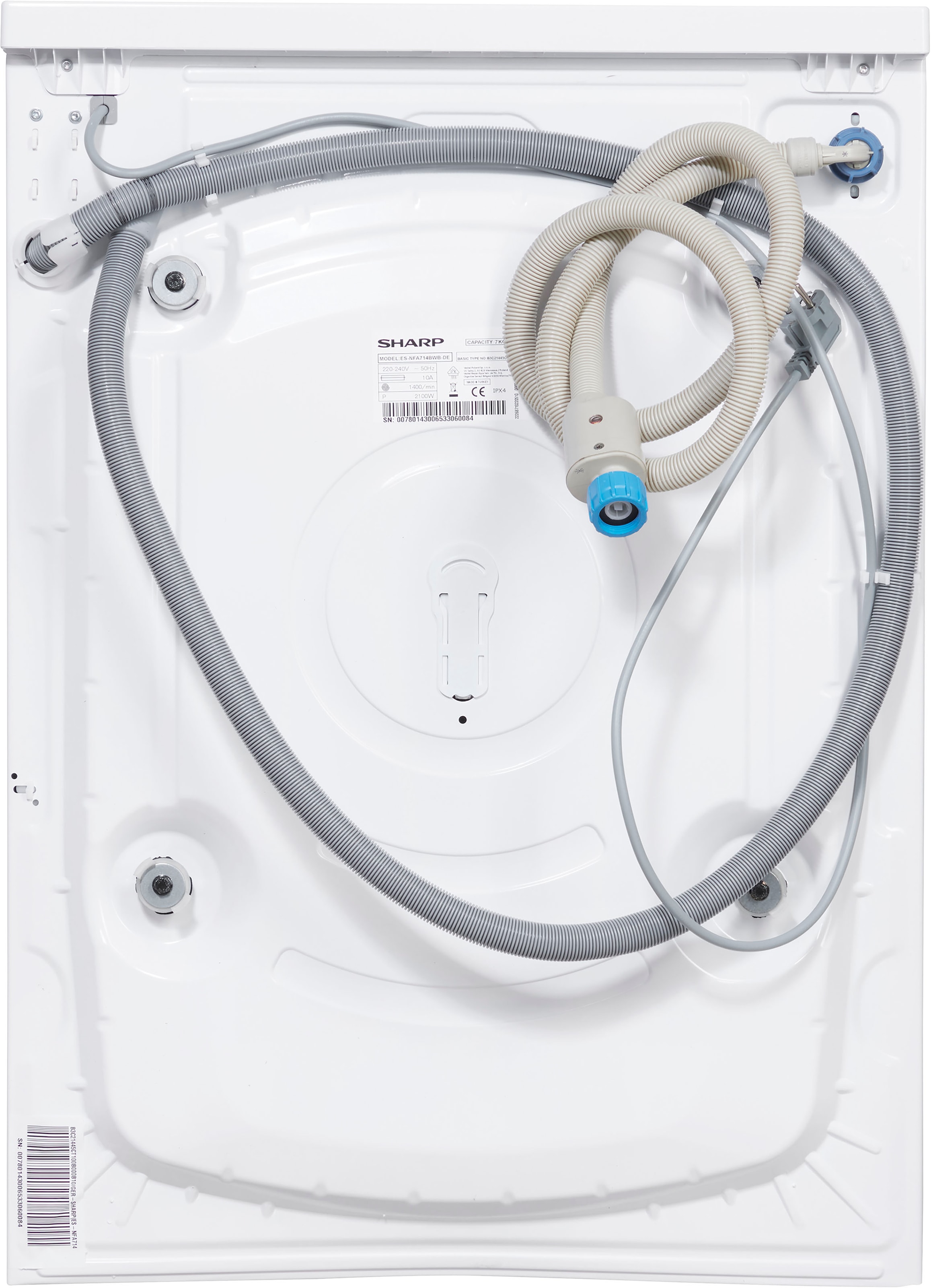 Sharp Waschmaschine »ES-NFA714BWB-DE«, 7 kg, 1400 U/min