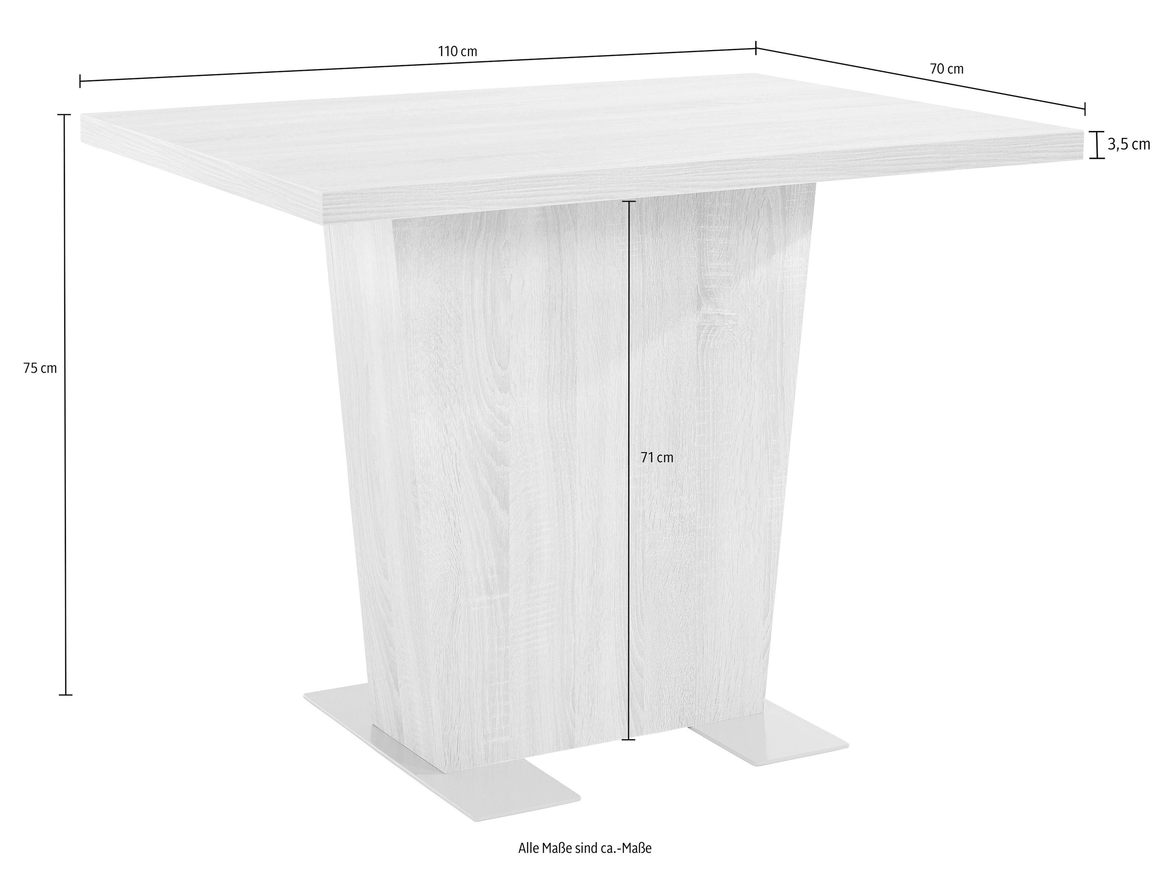 5. Bild von INOSIGN Säulen-Esstisch »Carola«, Breite 110 cm