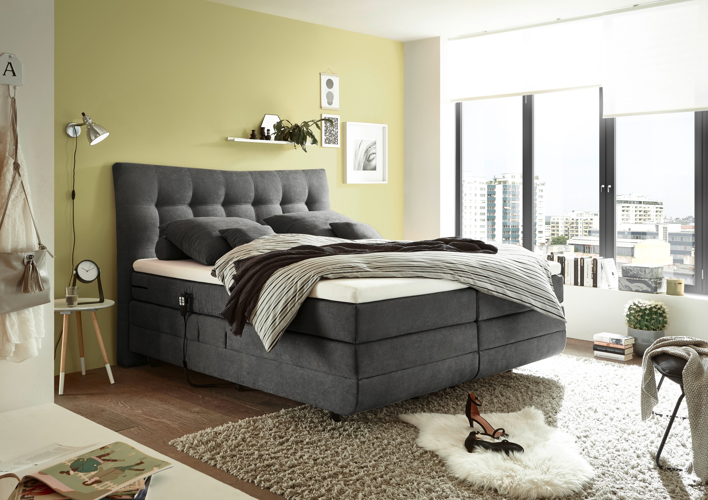 ED EXCITING DESIGN Boxspringbett »Malibu«, inkl. Motor und Topper günstig online kaufen