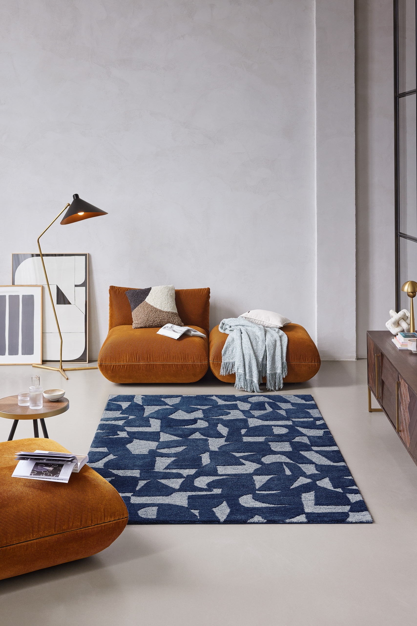 Wecon home Teppich »Ocean State«, rechteckig, 10 mm Höhe, handgefertigt, ge günstig online kaufen
