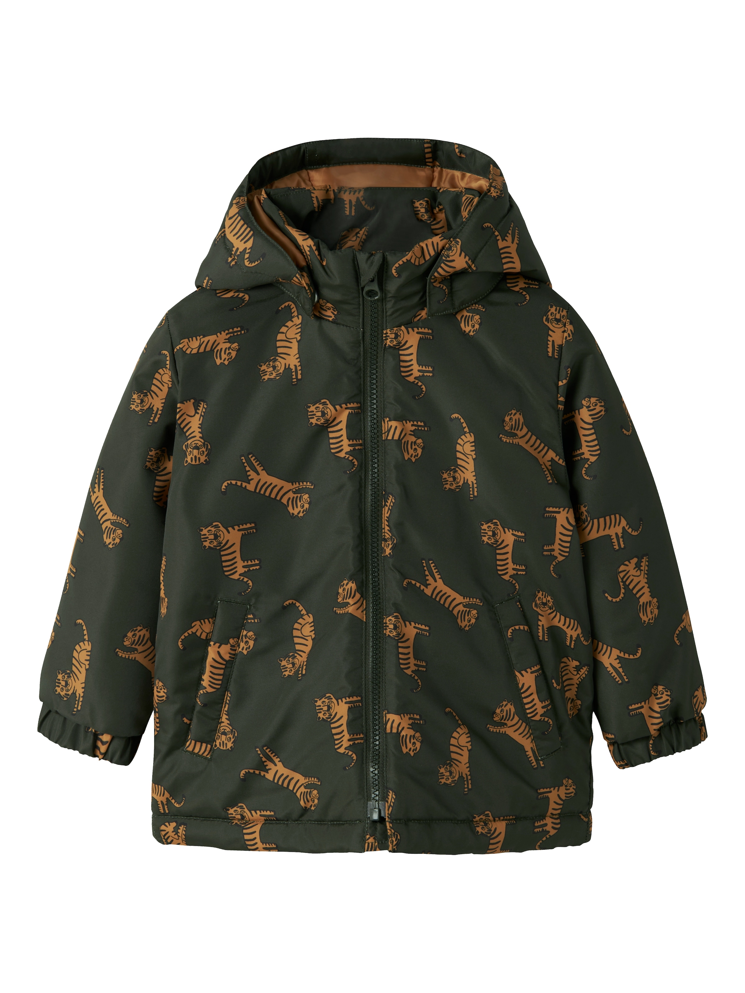 Name It Outdoorjacke »NMMMAX JACKET PA AOP NOOS« mit Kapuze Kunstfaser, wasserabweisend, mit abnehmbarer Kapuze