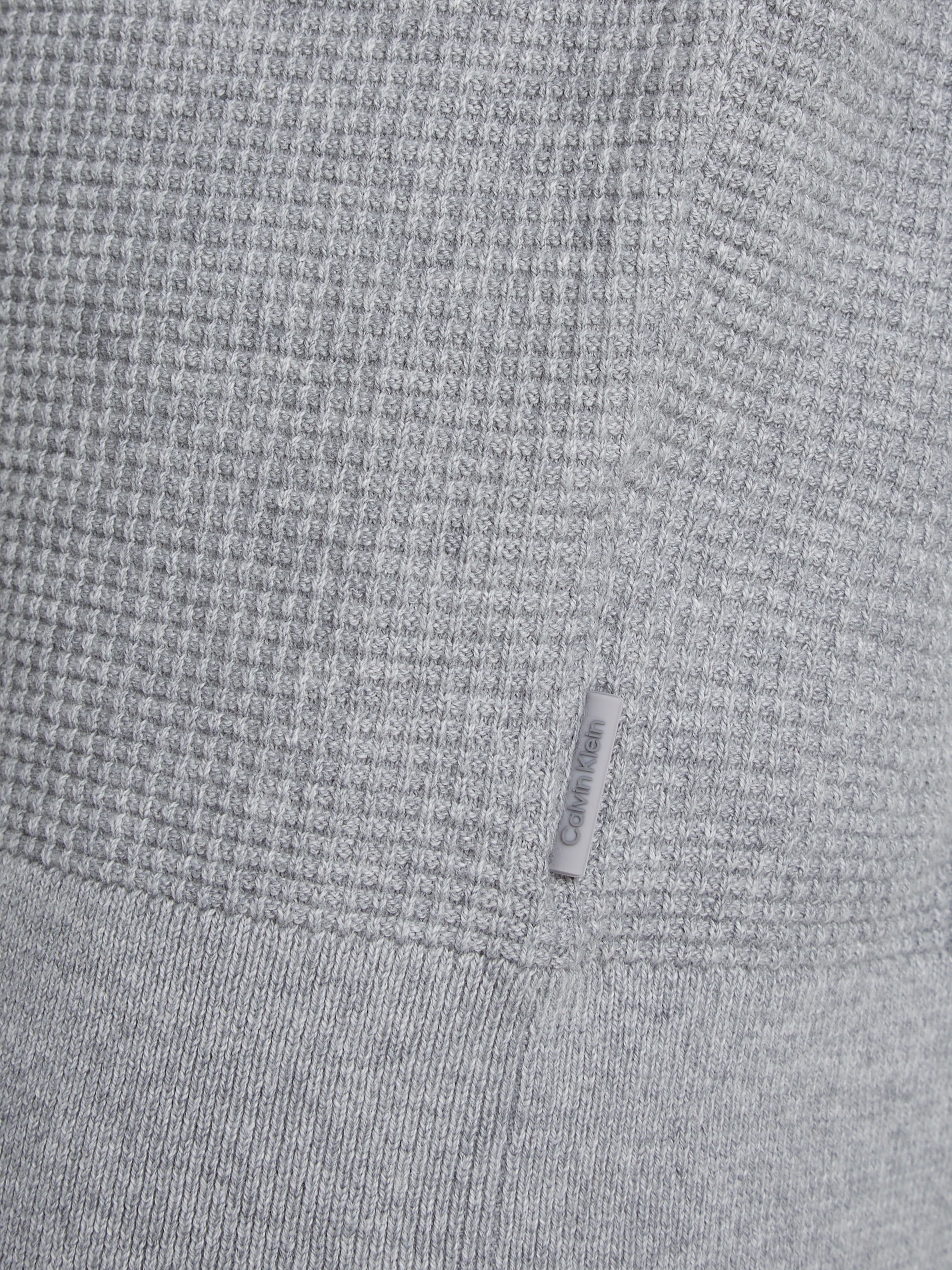 Calvin Klein Rundhalspullover »WAFFLE STRUCTURE SWEATER«, mit Markenlabel