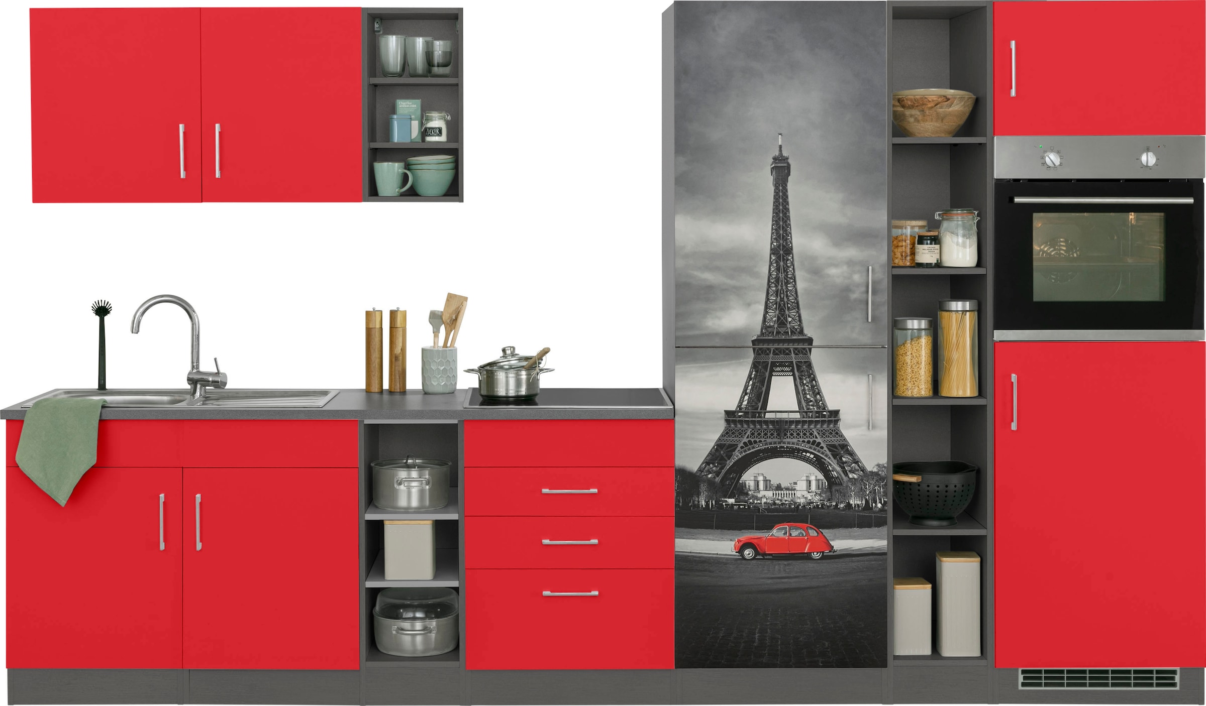 KOCHSTATION Küchenzeile »KS-Paris«, ohne E-Geräte, Breite 340 cm günstig online kaufen