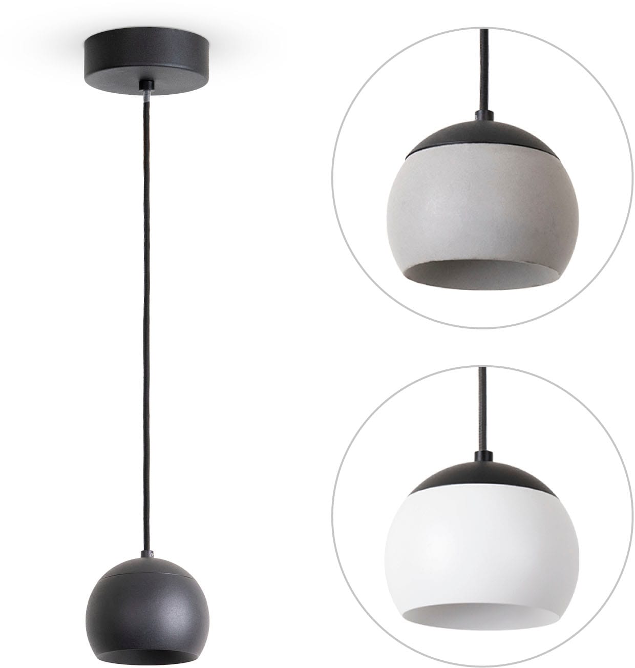 Paco Home Pendelleuchte »CLEO«, LED Pendelleuchte Wohnzimmer Hängelampe Esszimmer Küchenlampe Kugel