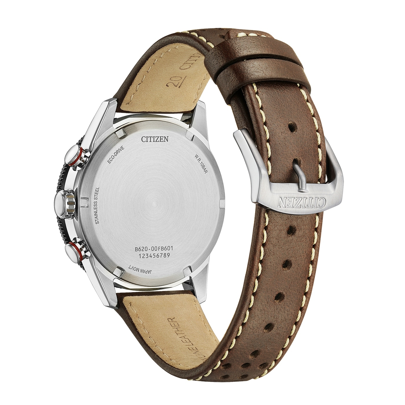 Citizen Chronograph »Racing Chrono« Armbanduhr, Solar, Herrenuhr, Lederarmband, analog, Big Date