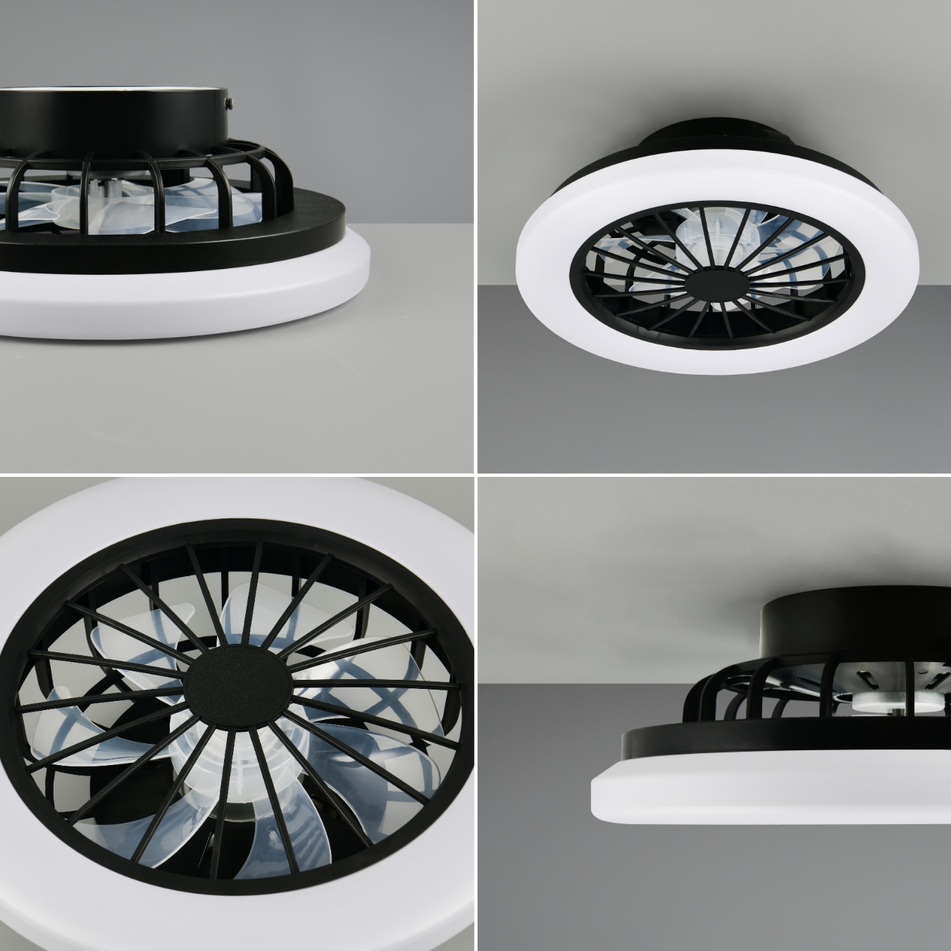 Hanseatic LED Deckenleuchte »DLVO69222RS, Deckenventilator mit Licht Ø 38cm, inkl Fernbedienung« LED-Board 1 Stk. Farbwechsler | warmweiß - kaltweiß Ventilator mit 5 Stufen, Vor- & Rücklauf, LED mit CCT Timer Nachtlicht