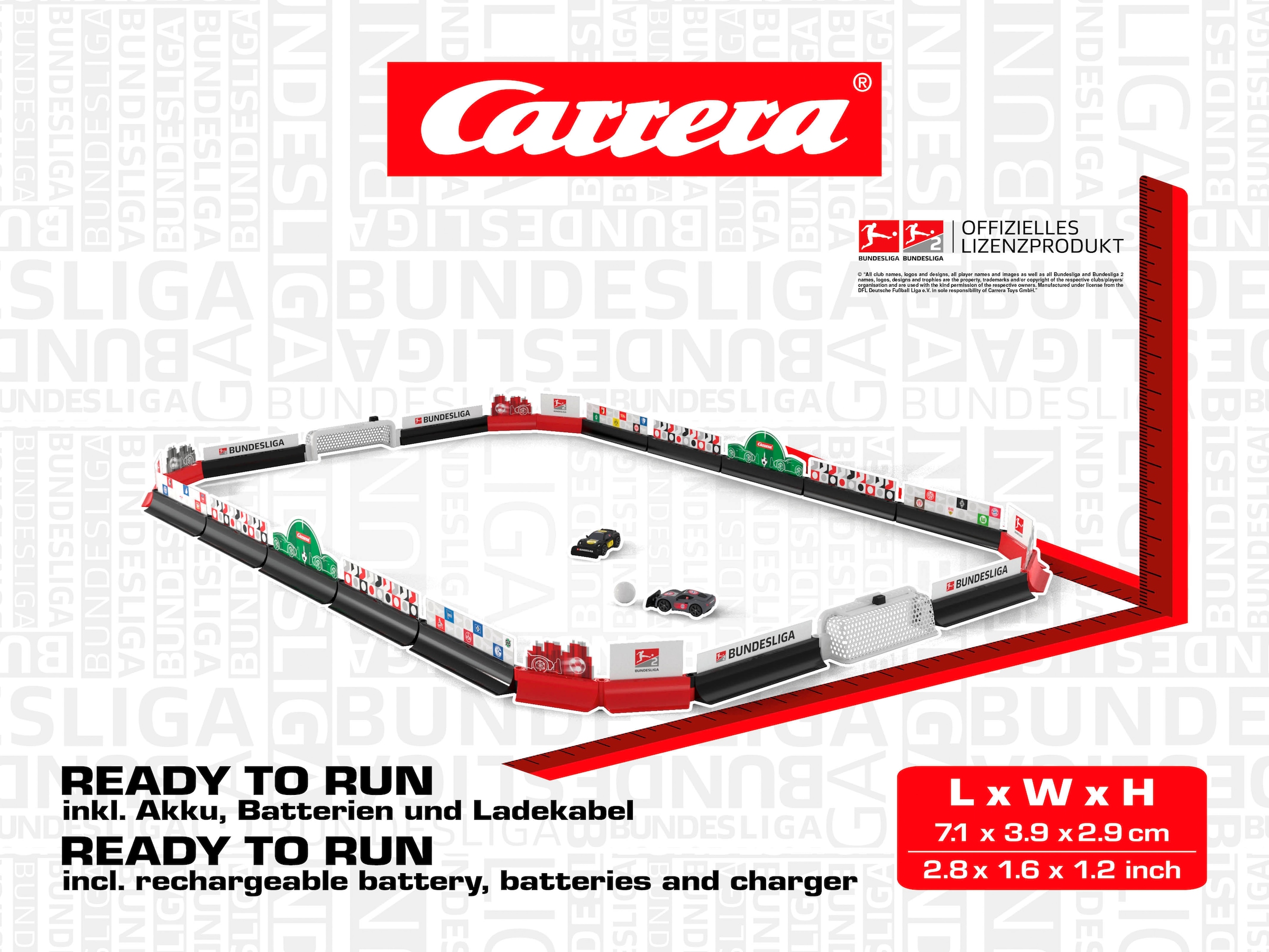 Carrera® RC-Auto »Carrera® RC Fußball Set Bundesliga, inkl. Sticker von 24 Clubs«