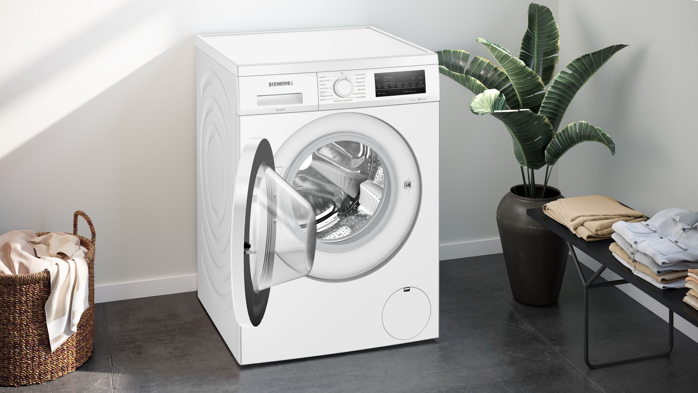 SIEMENS Waschmaschine iQ500 »WU14UT28«, 8 kg, 1400 U/min, unterbaufähig