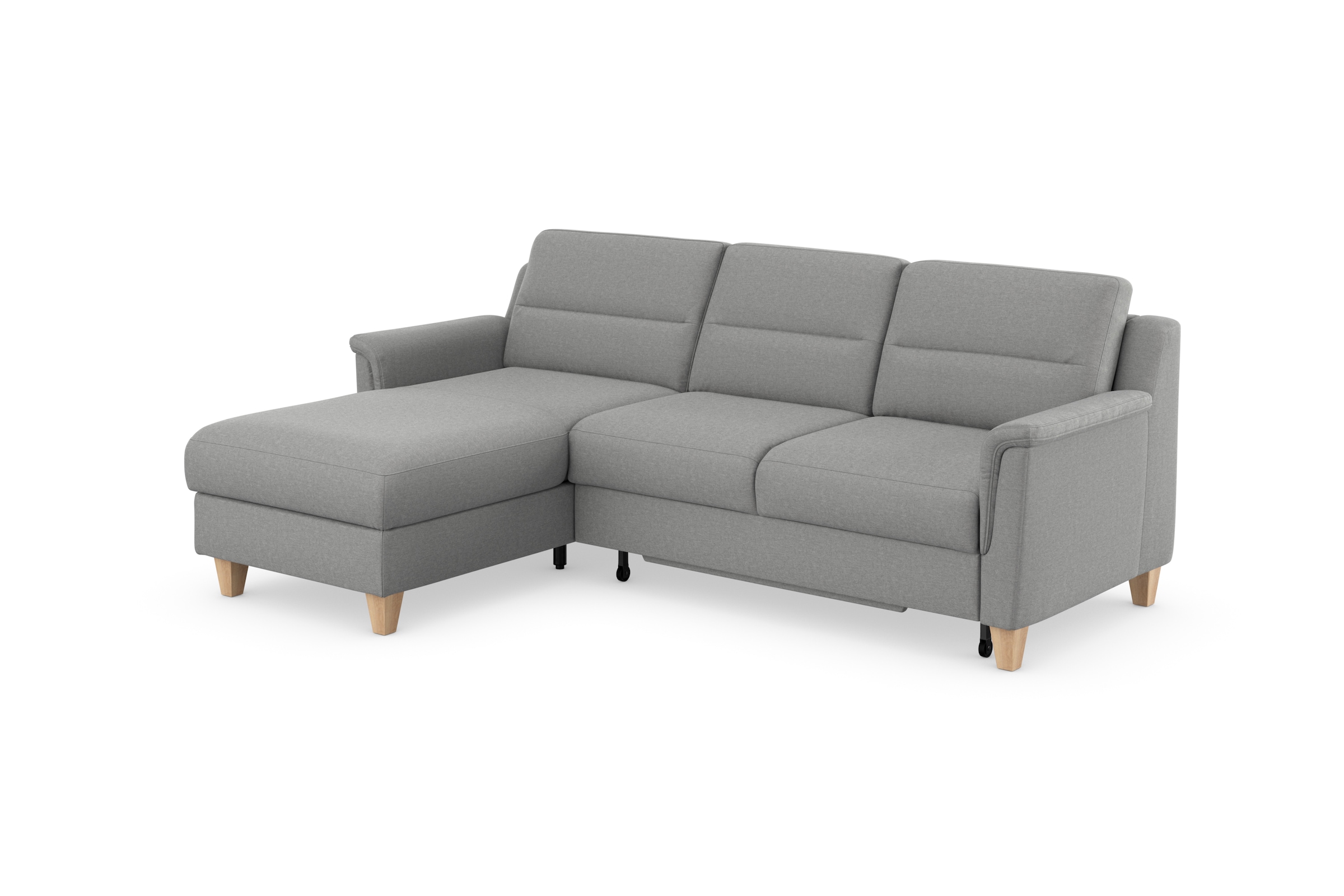 sit&more Ecksofa »Farö L-Form«, inklusive Federkern, wahlweise mit Bettfunktion und Bettkasten