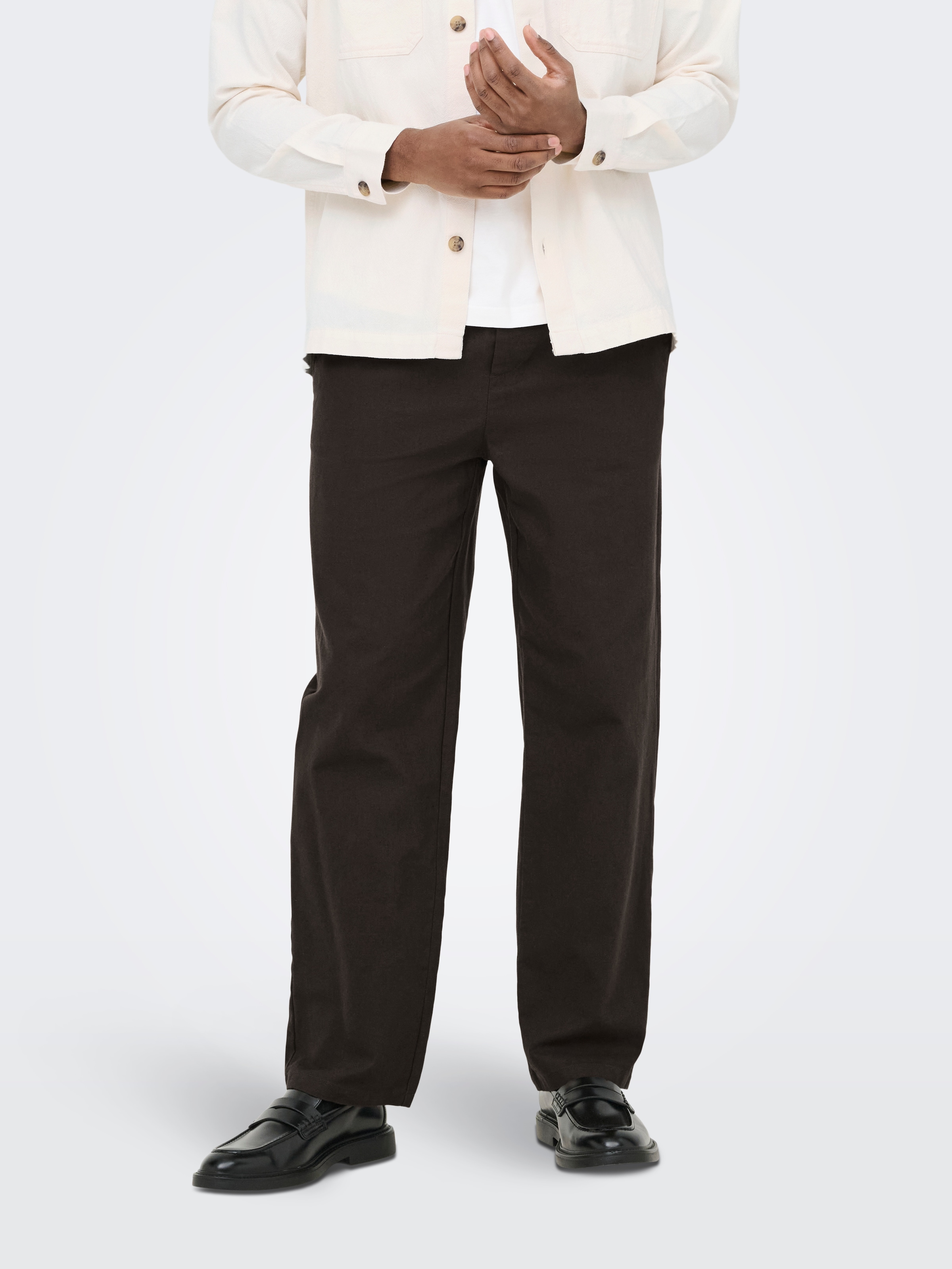 ONLY & SONS Schlupfhose »ONSSINUS LOOSE 0007 COT LIN PANT NOOS«  Baumwolle mit Leinen, locker geschnitten