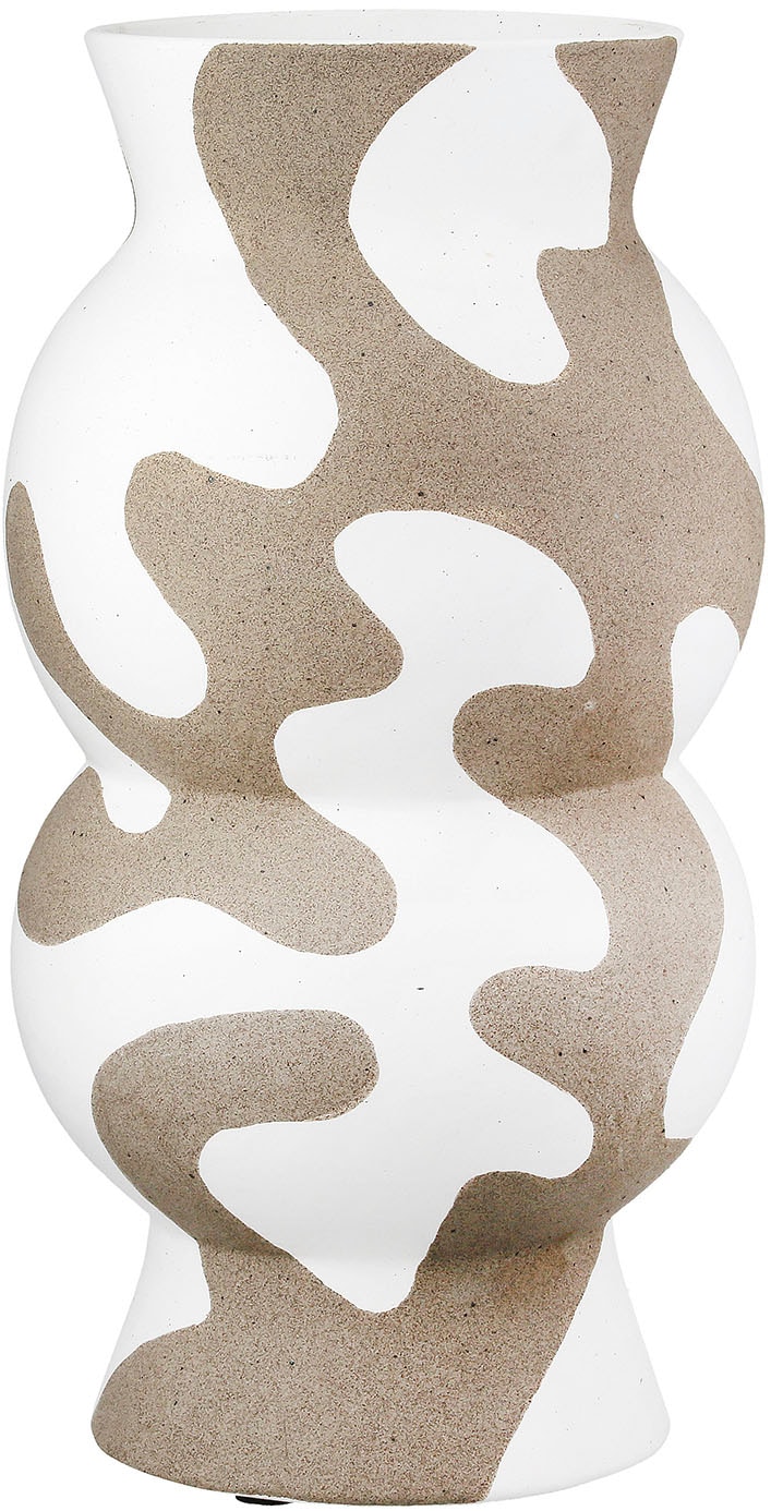 GILDE Tischvase »Vase rund Areno beige; weiß H. 35 cm«, (1 St.) günstig online kaufen