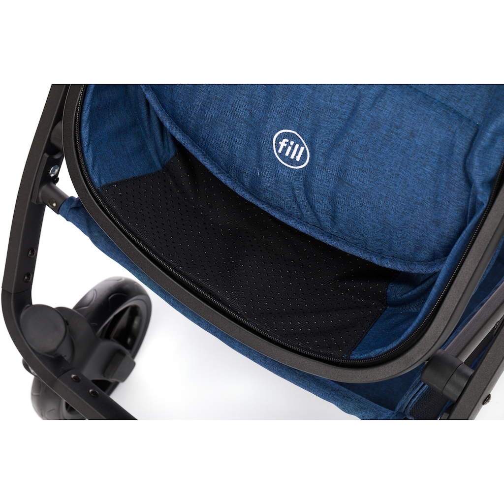 Fillikid Kombi-Kinderwagen »Panther, blau/melange«, 22 kg