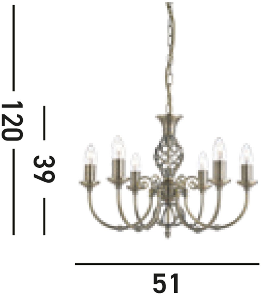 Searchlight Kronleuchter »Zanzibar 6Lt Pendant« E14 1 Stk.