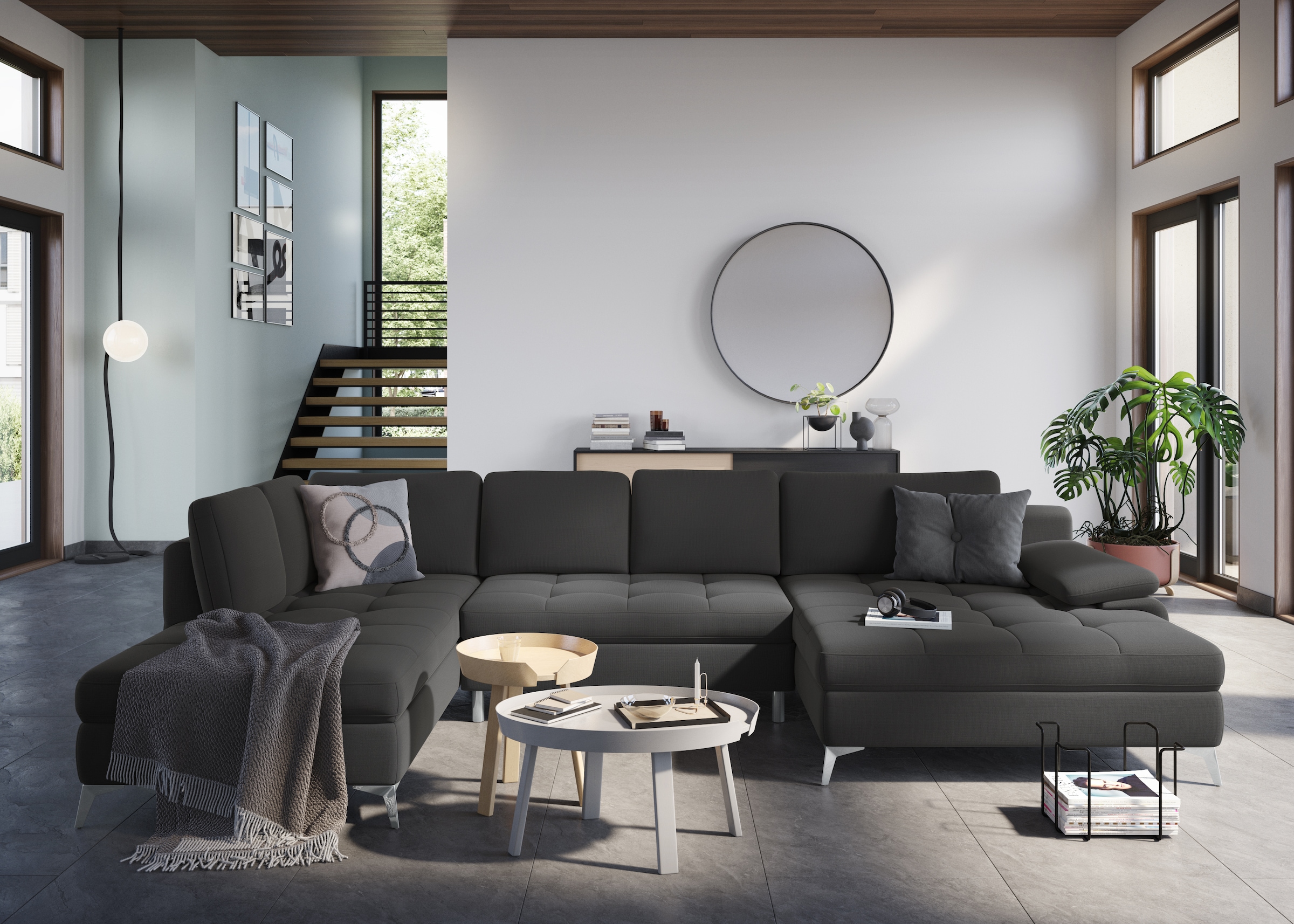 sit&more Wohnlandschaft »Latigo U-Form« mit Mega-Recamiere, wahlweise mit B günstig online kaufen