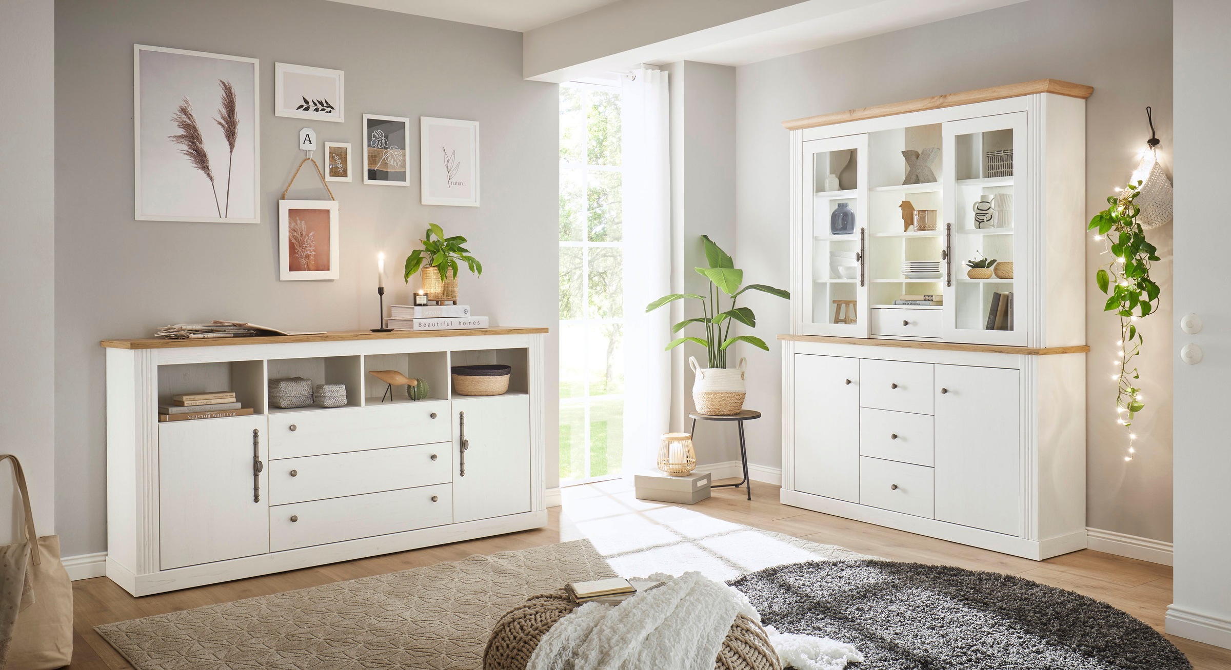 Home affaire Sideboard »WESTMINSTER BESTSELLER!«, (Breite ca. 193 cm), im romantischen Landhausstil