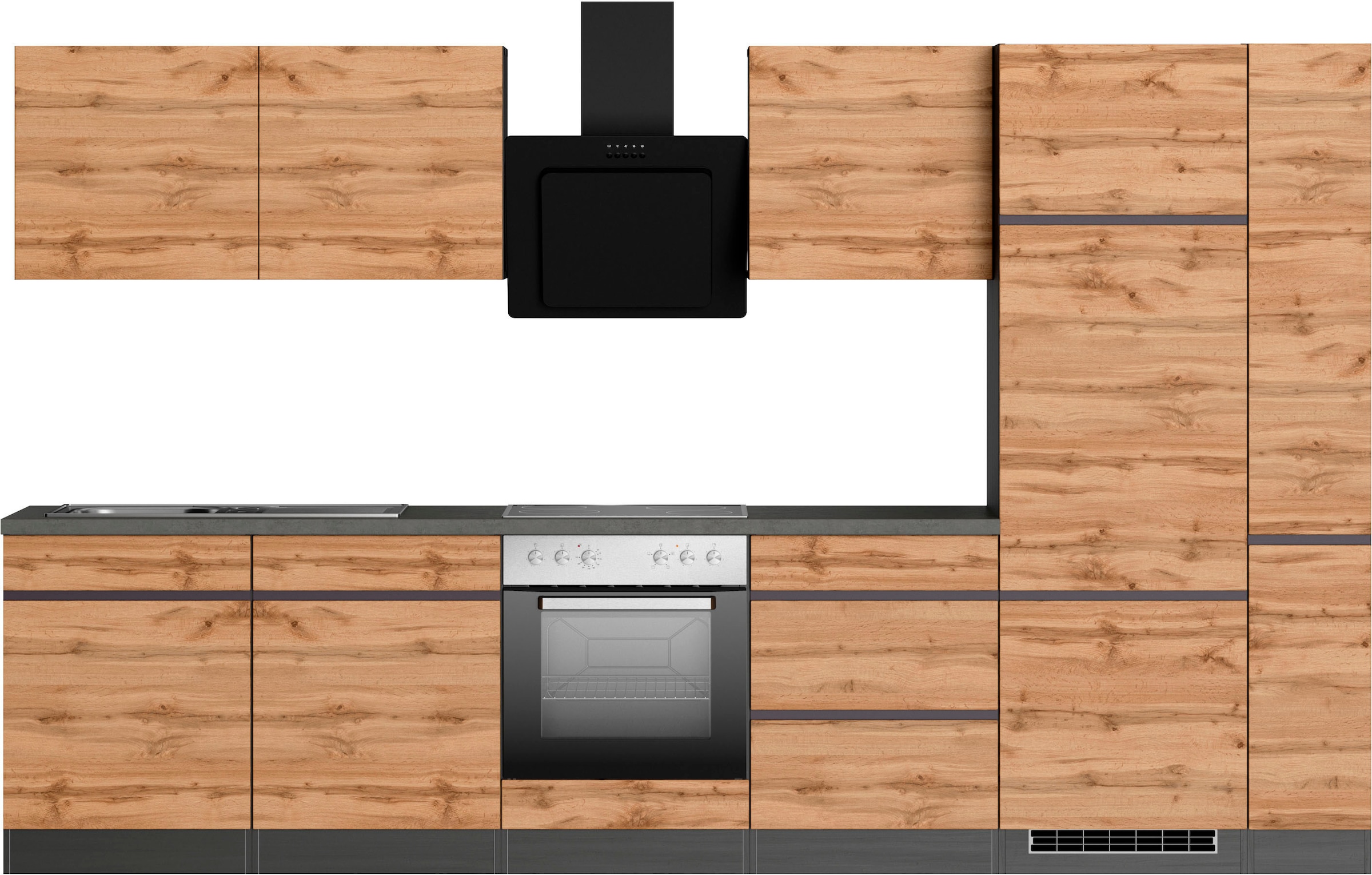 Kochstation Küche »KS-Riesa«, Stellbreite 330 cm, wahlweise mit oder ohne E-Geräte